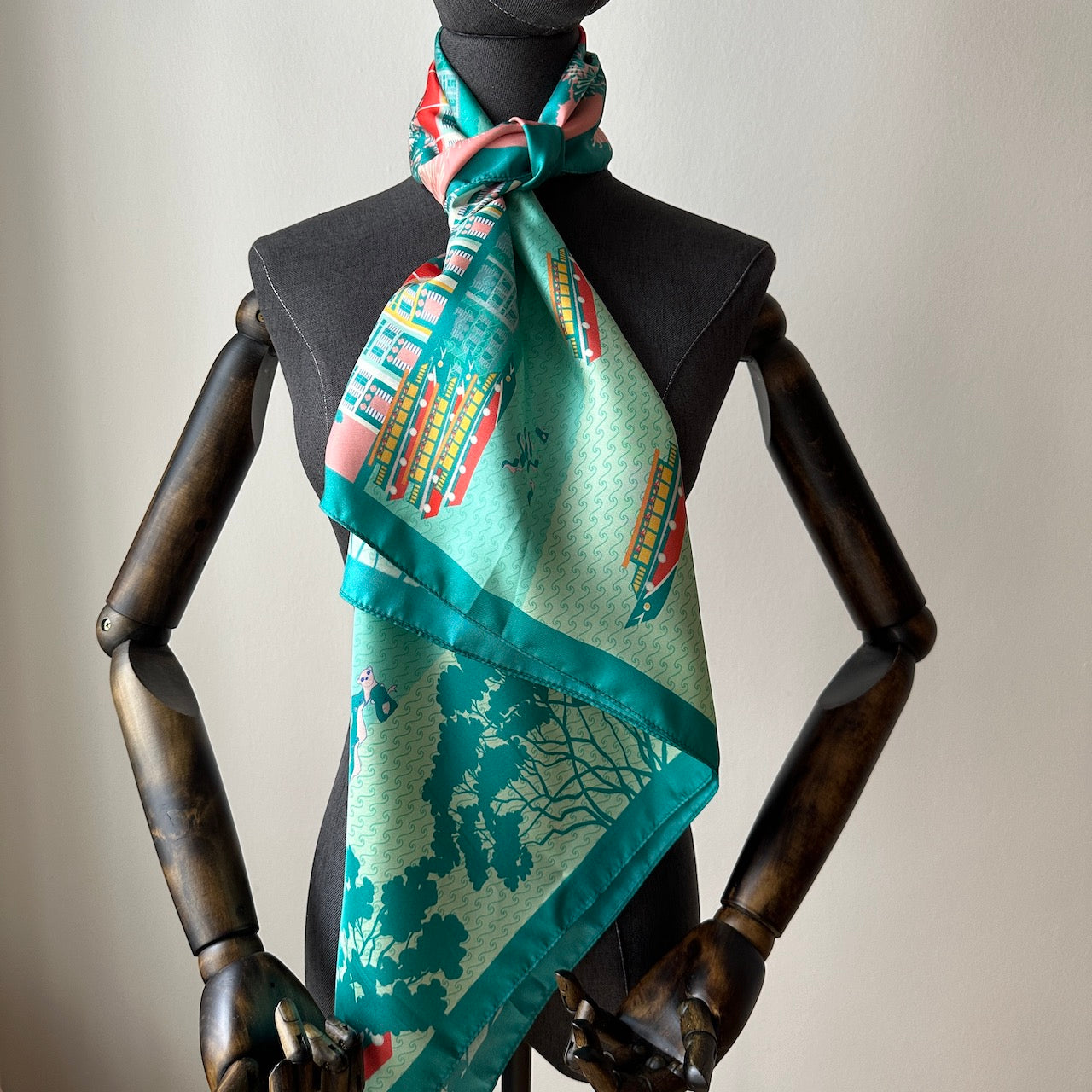 Luxury Silk Scarf - Singapore Quay Night Inspired Design for Women | Elegant Fashion Accessory for Evening Parties, Weddings & Special Occasions