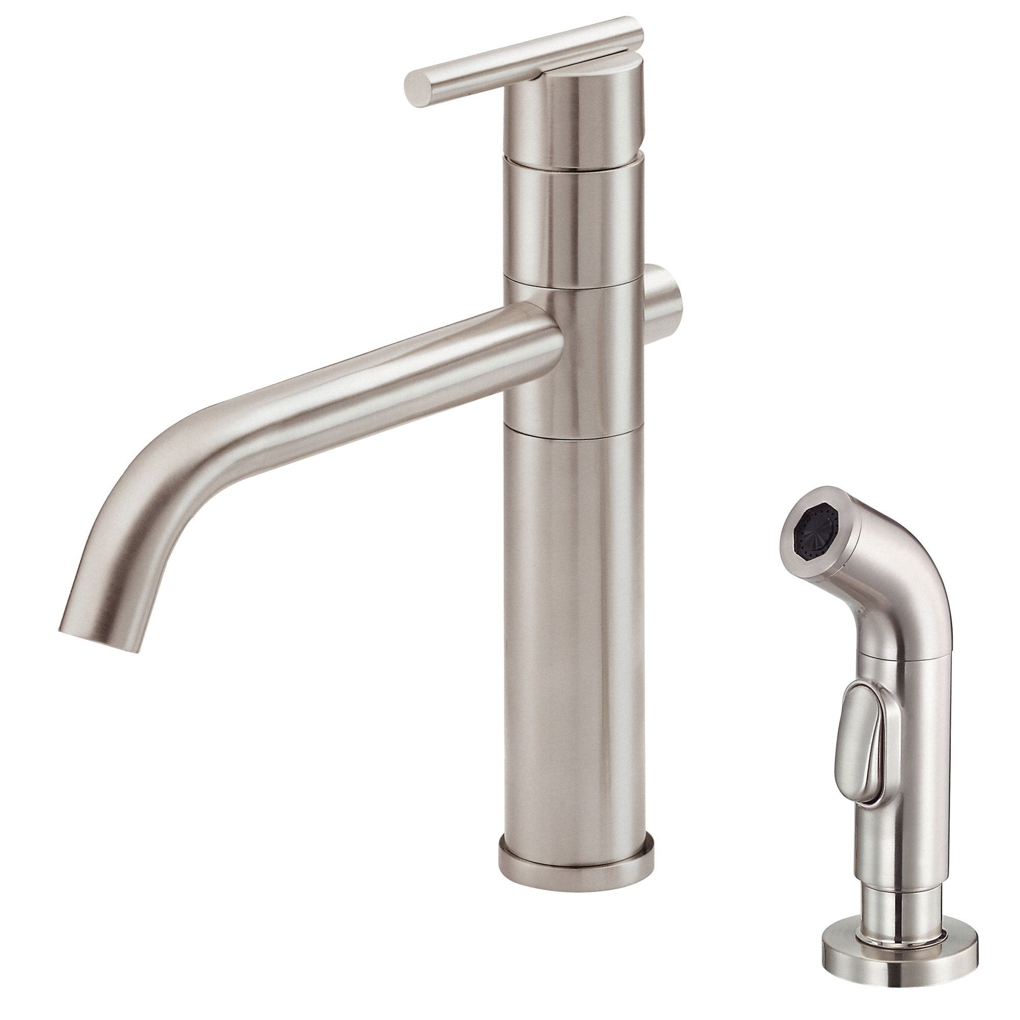 Danze Parma Stainless Steel Single Handle Modern Kitchen Faucet with Pull Down Sprayer - High Arc Design for Easy Washing, Perfect for Cooking & Dish Cleaning
