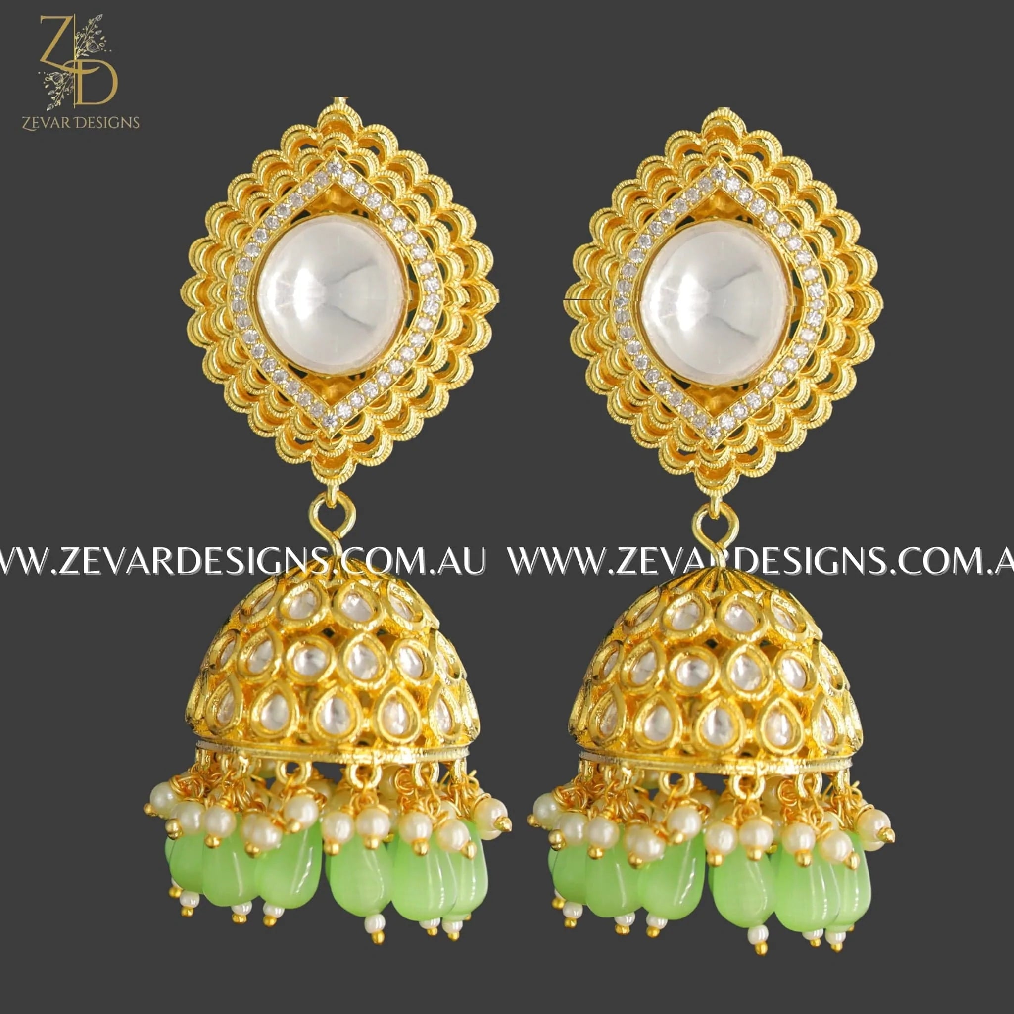 Exquisite Kundan Polki Jhumki Earrings – Traditional Indian Jewelry for Weddings & Festivals | Perfect for Bridal, Party & Ethnic Outfits