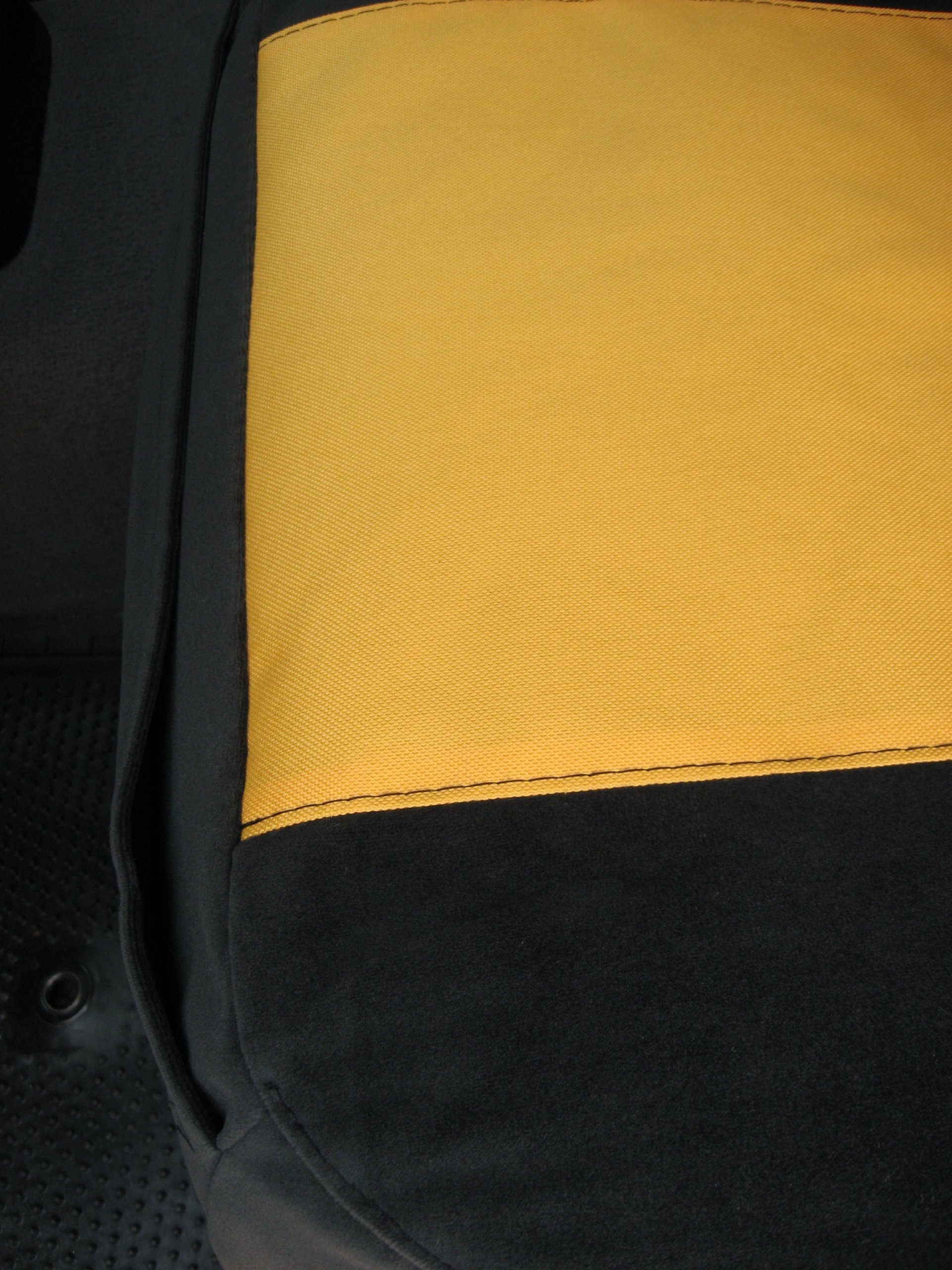 Durafit Custom Seat Covers for 2002-2003 Ford Ranger - Perfect Fit Black & Yellow Design | Durable Truck Seat Protection for Work & Off-Road Adventures