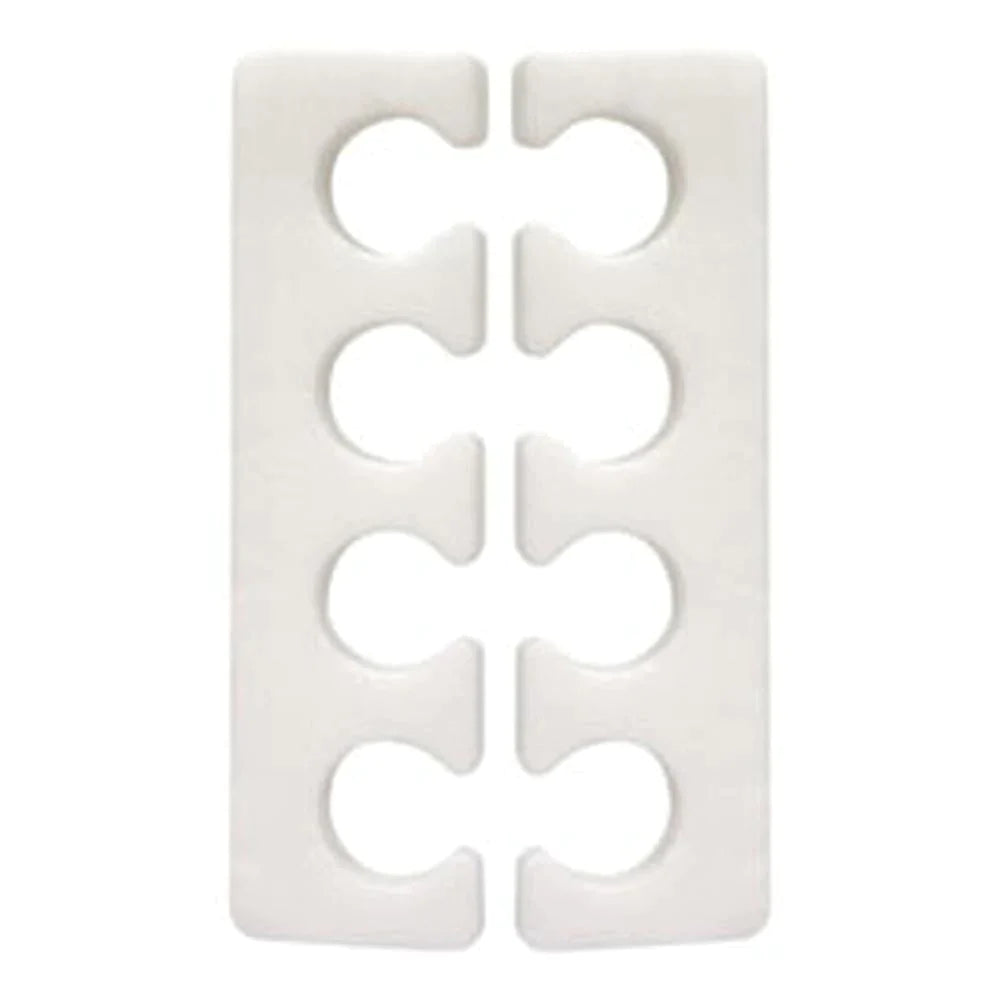 Cuccio White Toe Separators - 12 Pairs for Pedicure, Nail Art & Spa Care - Perfect for At-Home Manicures & Professional Salons