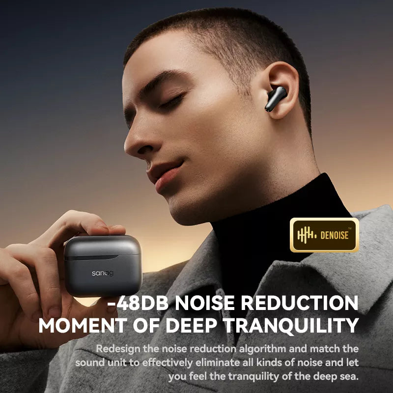 Sanag T85S Pro Wireless Bluetooth Earbuds with Noise Cancellation, Hi-Fi Stereo Sound, 30H Playtime - Perfect for Workouts, Commuting & Travel