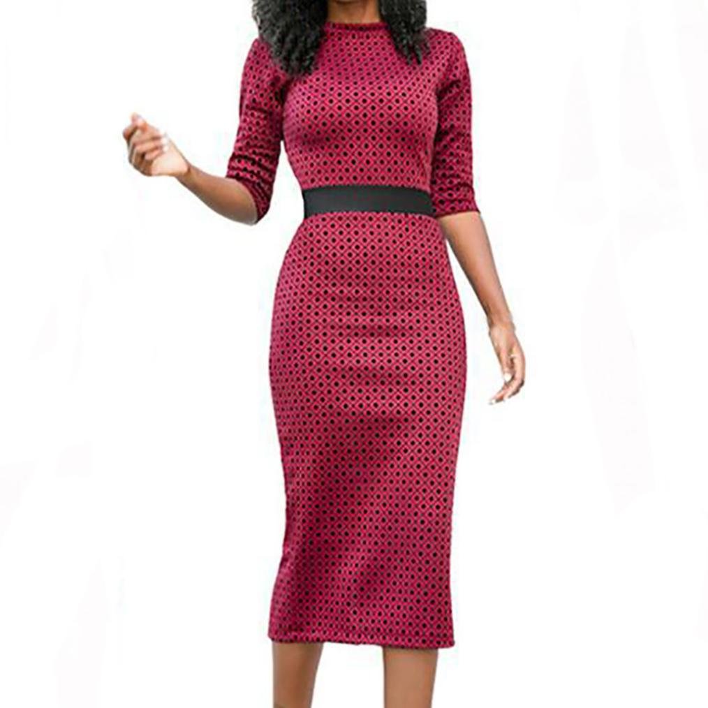Ninasill Women's High Waist Patchwork Geometric Print Party Dress - Elegant Split Evening Prom Swing Dress for Cocktail Parties, Dinners & Special Occasions