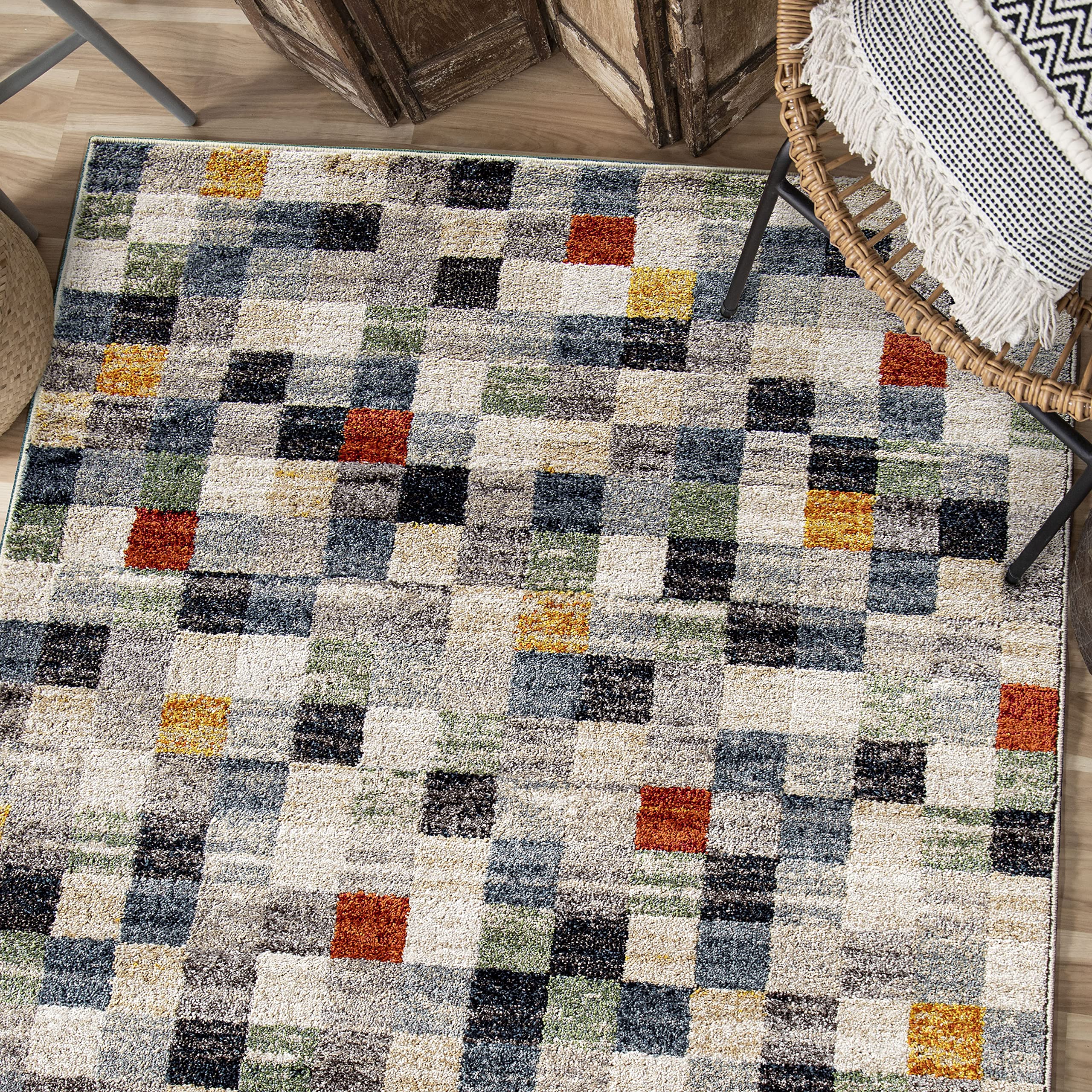 Orian Rugs West End Movement Area Rug - Soft Modern Bohemian Rug for Living Room, Bedroom & Home Decor | Non-Slip Comfortable Floor Covering