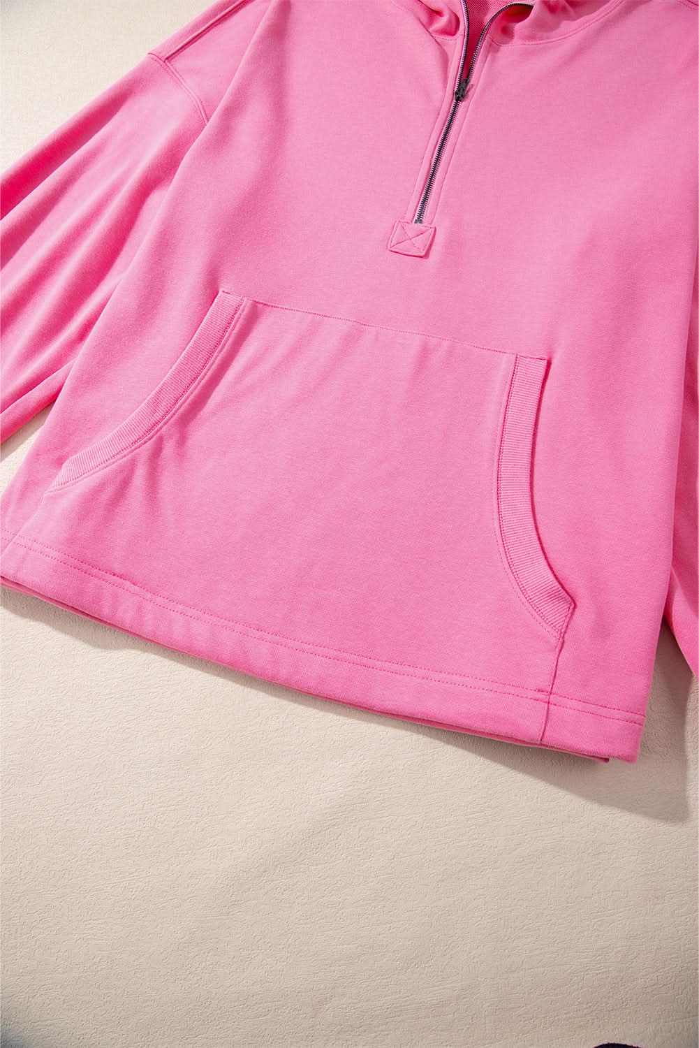 Bonbon Oversized Half Zip Hoodie for Women - Cozy Fleece Pullover Sweatshirt for Casual Wear, Loungewear & Outdoor Activities