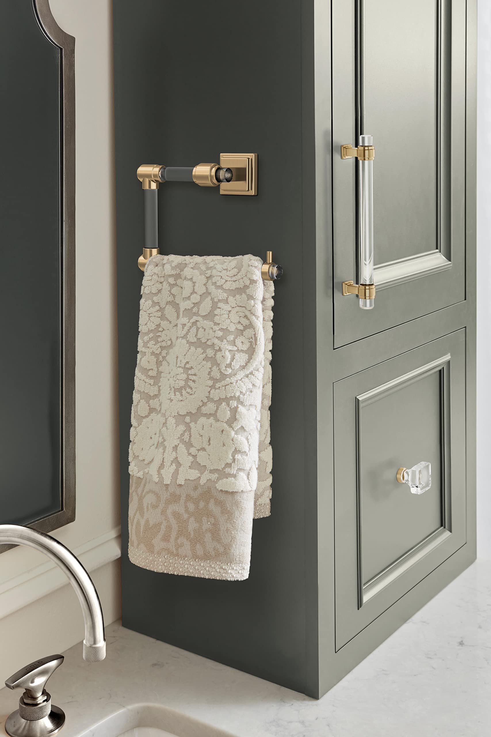 Amerock BH36062CCZ Champagne Bronze Towel Ring - 5-7/16