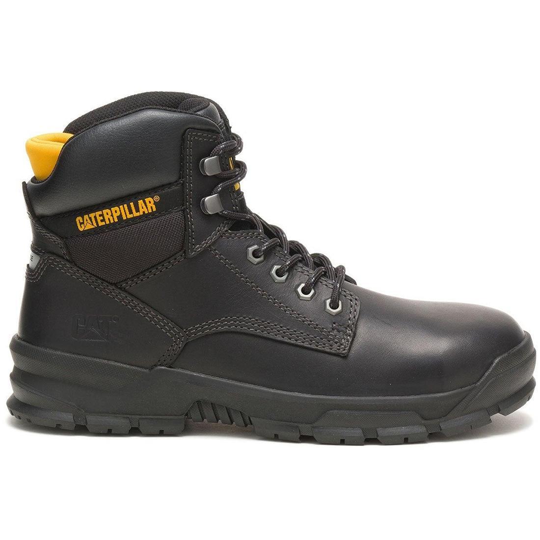 Black Mobilize Alloy Toe Work Boots for Men - Safety Steel Toe Shoes for Construction, Warehouse & Outdoor Work