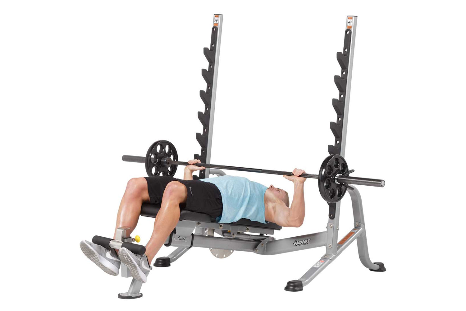 Hoist HF-5170 7-Position Adjustable Olympic Bench Press for Weightlifting & Strength Training - Perfect for Home Gym & Commercial Use