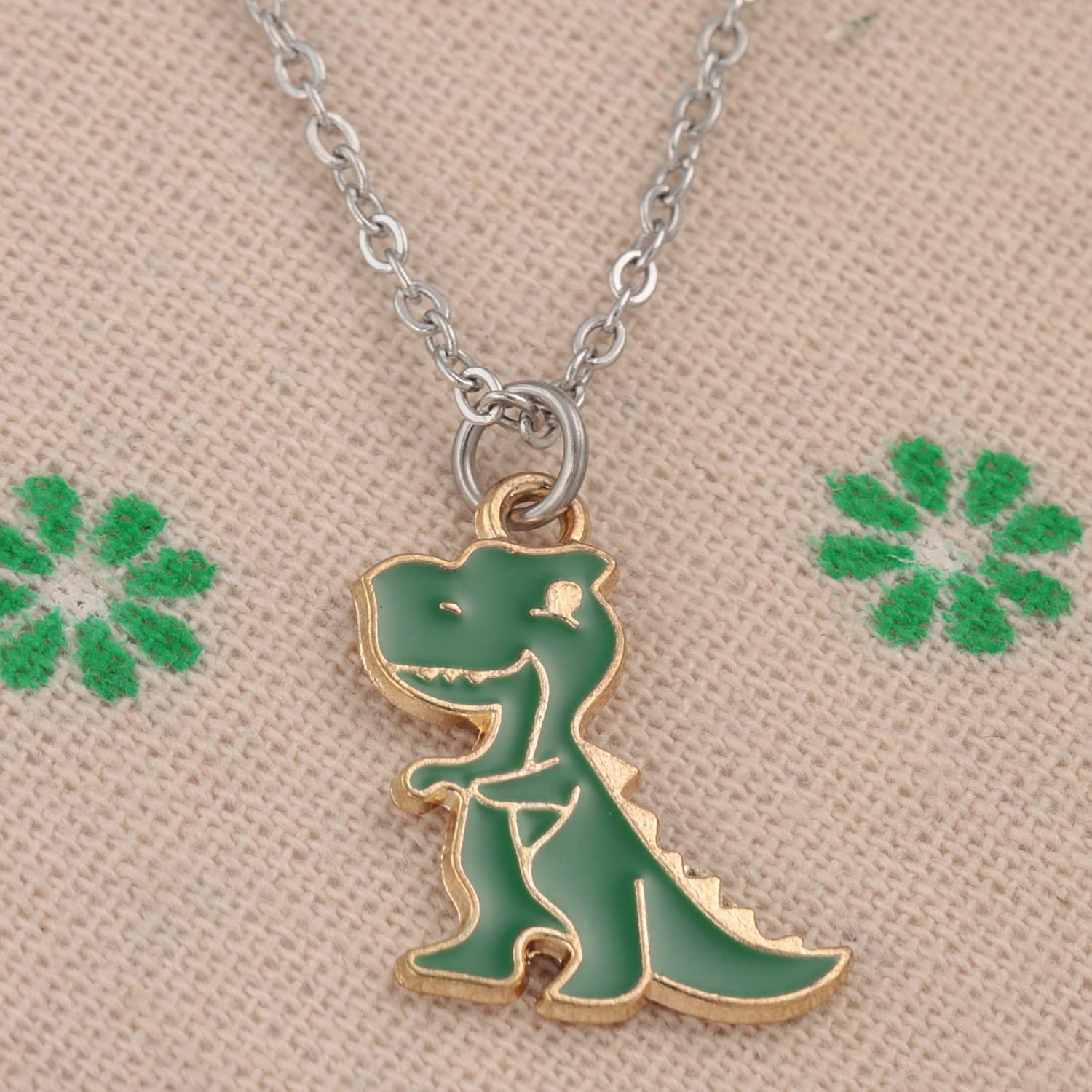 **Cute Dinosaur Necklace for Women - Funny T-Rex Jewelry Gift, Perfect for Birthdays, Christmas & Dinosaur Lovers**