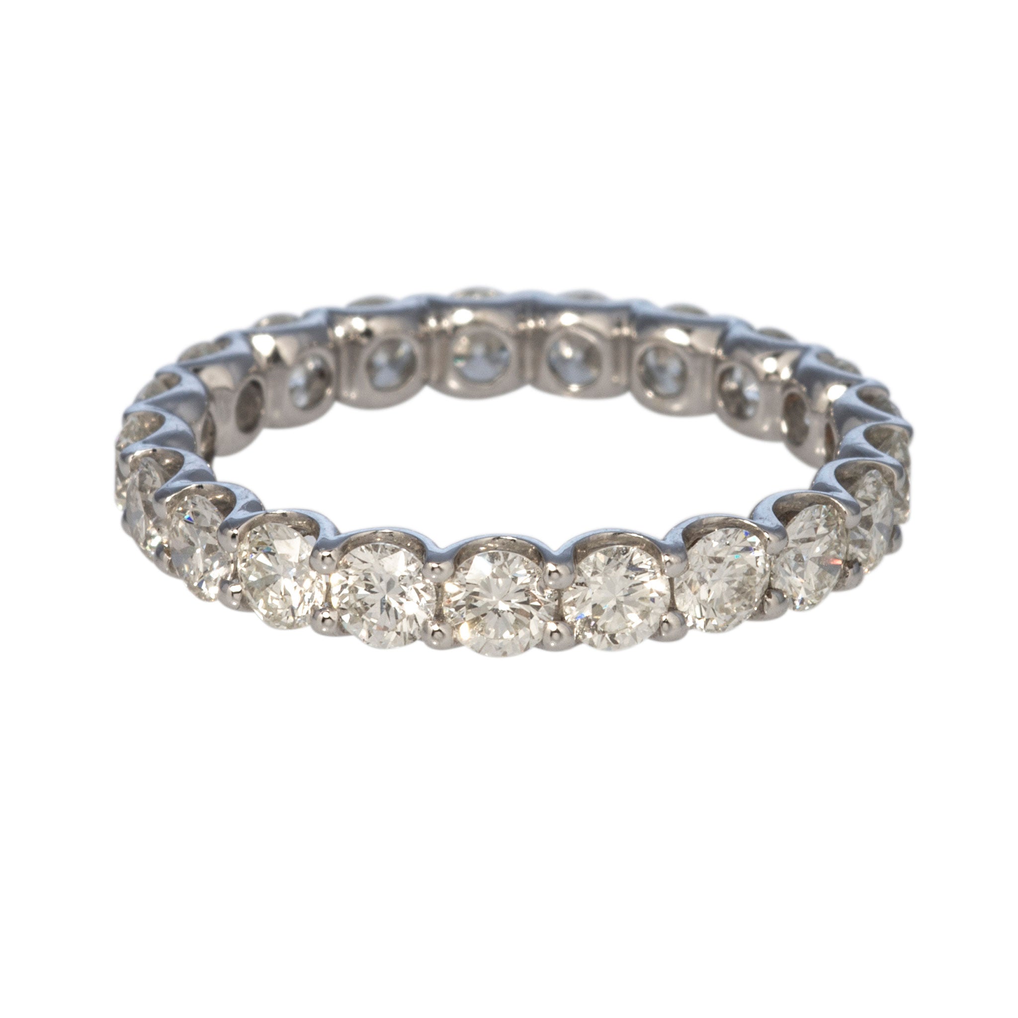 2ctw Round Diamond 14K White Gold Eternity Band Ring for Women - Perfect for Wedding, Anniversary & Special Occasion Gifts