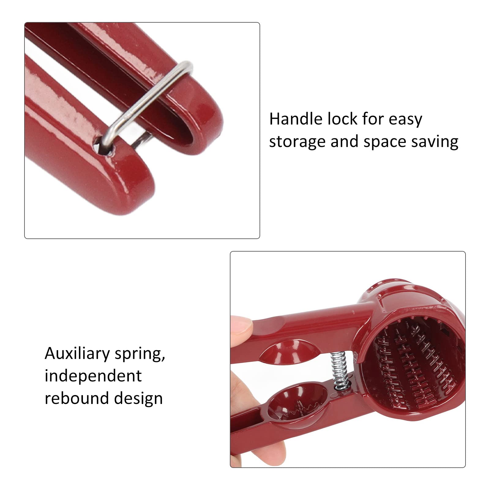 Premium Nut Cracker Tool - Heavy Duty Walnut & Pecan Opener with Non-Slip Ergonomic Handle - Multi-Functional Sheller for Almonds, Chestnuts & Melon Seeds - Perfect for Holiday Baking, Camping & Kitchen Use