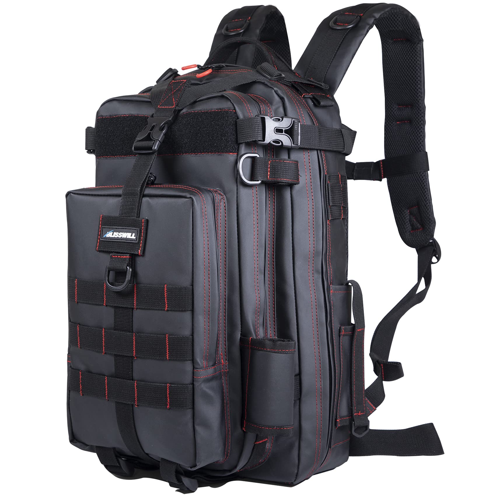 BLISSWILL Waterproof Fishing Backpack with Rod Holder - Perfect for Anglers & Outdoor Adventures