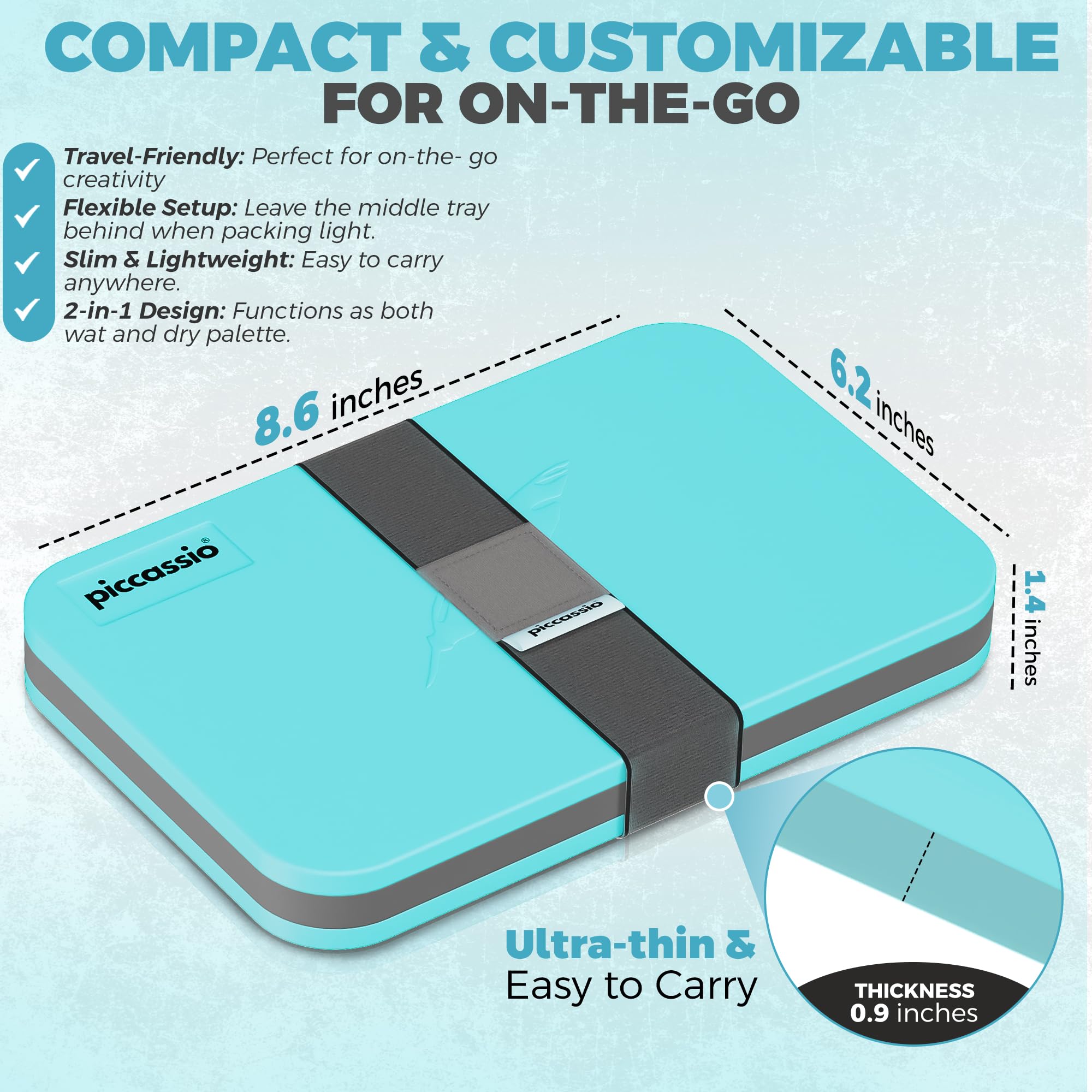Professional Stay Wet Palette for Acrylic Painting - Easy Clean, Durable & Portable - Perfect for Miniature Painting, Warhammer, Students & Artists - Great for Studio, Classroom & Home Art Projects