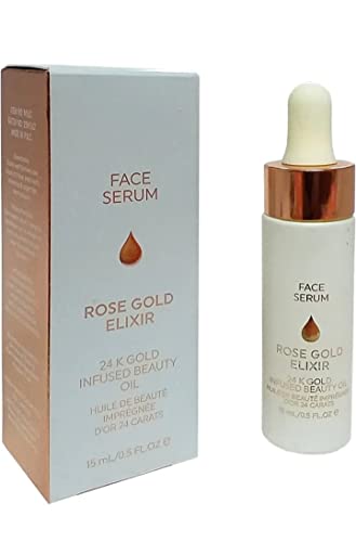 24K Rose Gold Infused Face Serum - Anti-Aging Beauty Oil with Hyaluronic Acid & Vitamin E for Glowing Skin | Day & Night Hydration for Women | Perfect for Dry Skin & Fine Lines Treatment