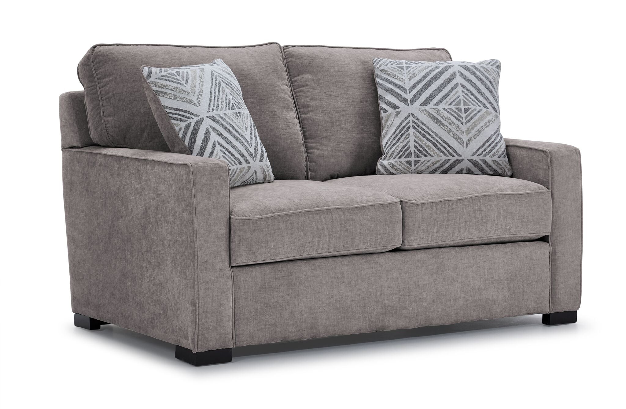 Charlotte Loveseat in Smoke Gray - Modern Small Couch for Living Room, Bedroom, or Office - Perfect for Cozy Spaces and Small Apartments
