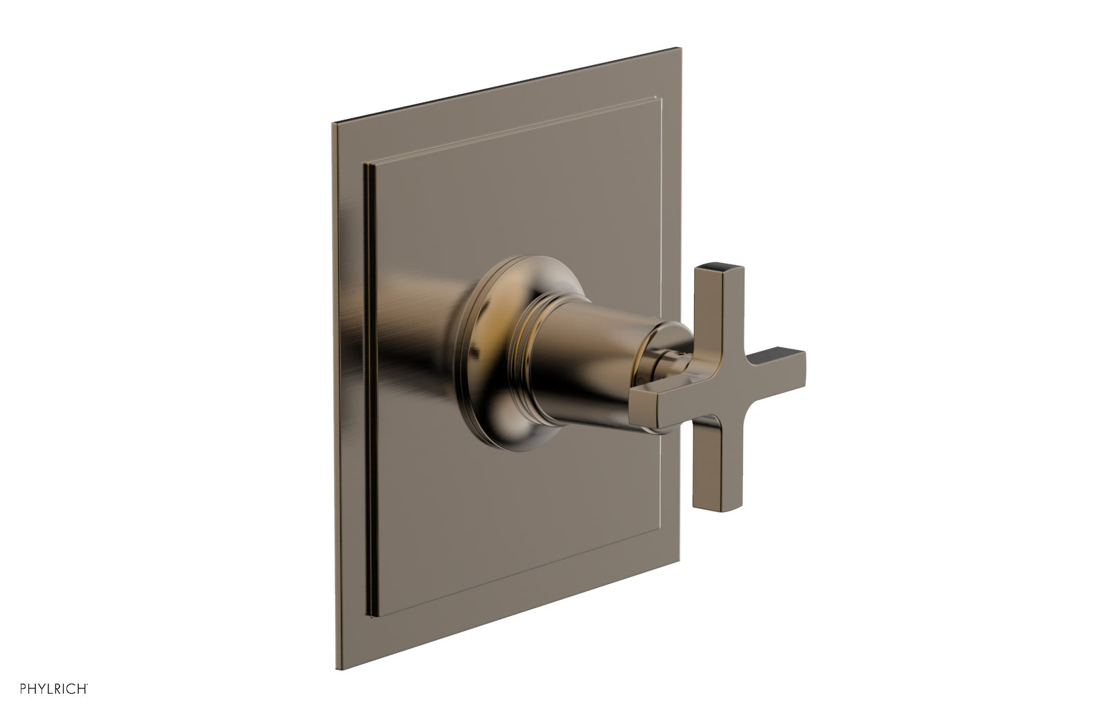 HEX MODERN Pressure Balance Shower Faucet Trim Kit with Cross Handle - Chrome Finish for Bathroom & Shower Upgrade | Perfect for Modern Home Renovation