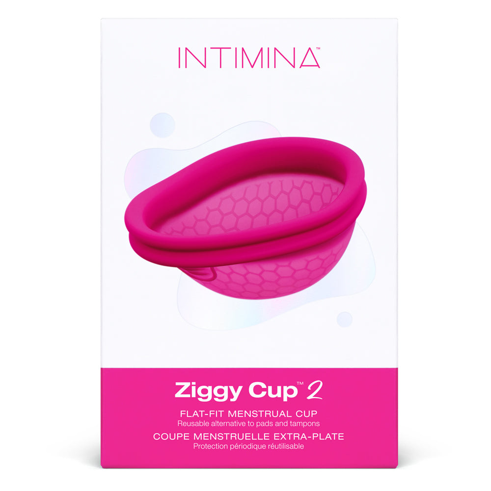 Intimina Ziggy Cup 2 Flat Fit Reusable Menstrual Disc - Size B | Leak-Proof Period Protection for Active Women | Perfect for Yoga, Swimming & Sports