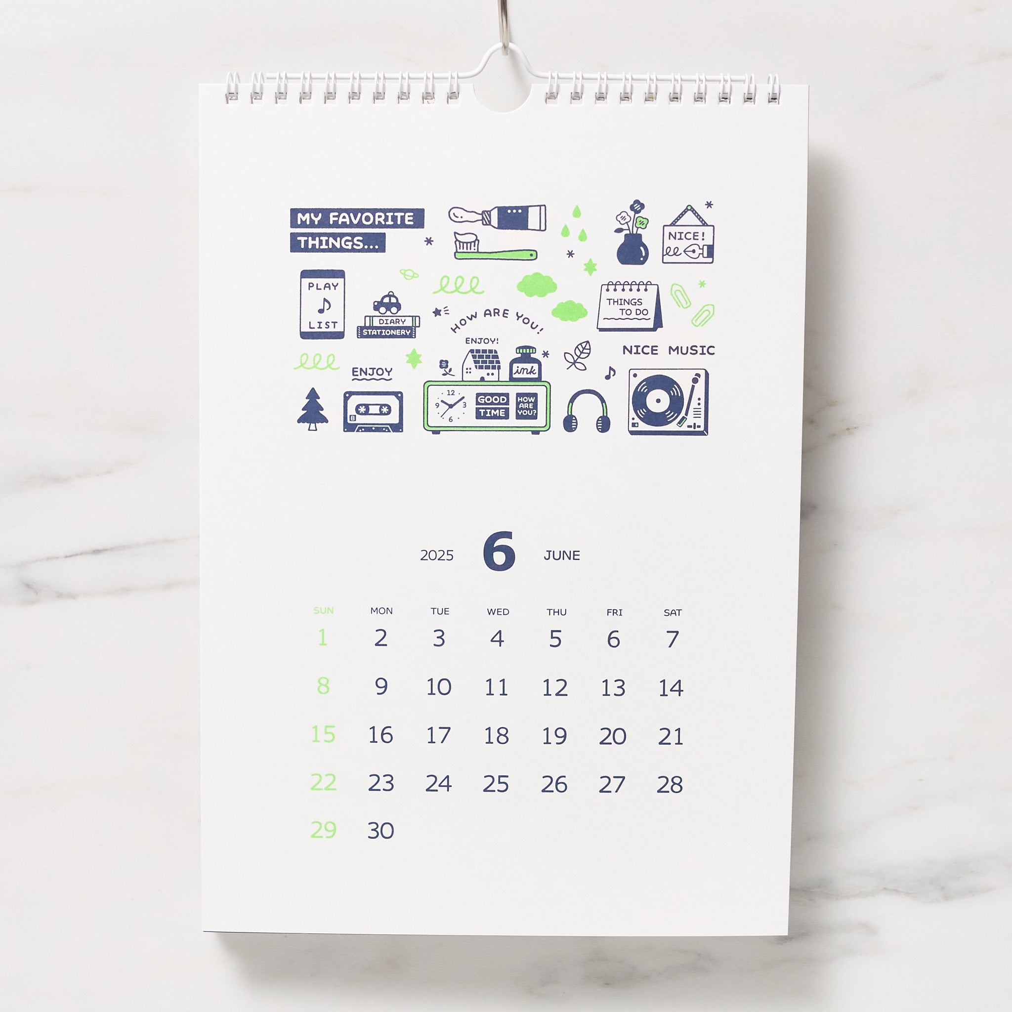 Eric Neon Color Wall Calendar 2025 - Shin Nihon Calendar | Large Monthly Planner for Home, Office & School Organization | Vibrant Design for Productivity & Scheduling