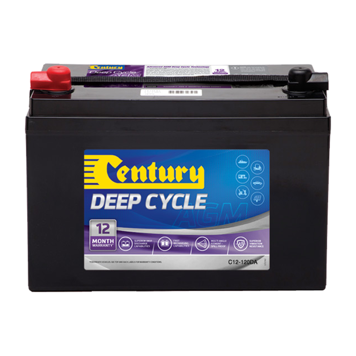 Century AGM Deep Cycle Battery 12V 120Ah - Marine, RV, Solar & Off-Grid Power Solution