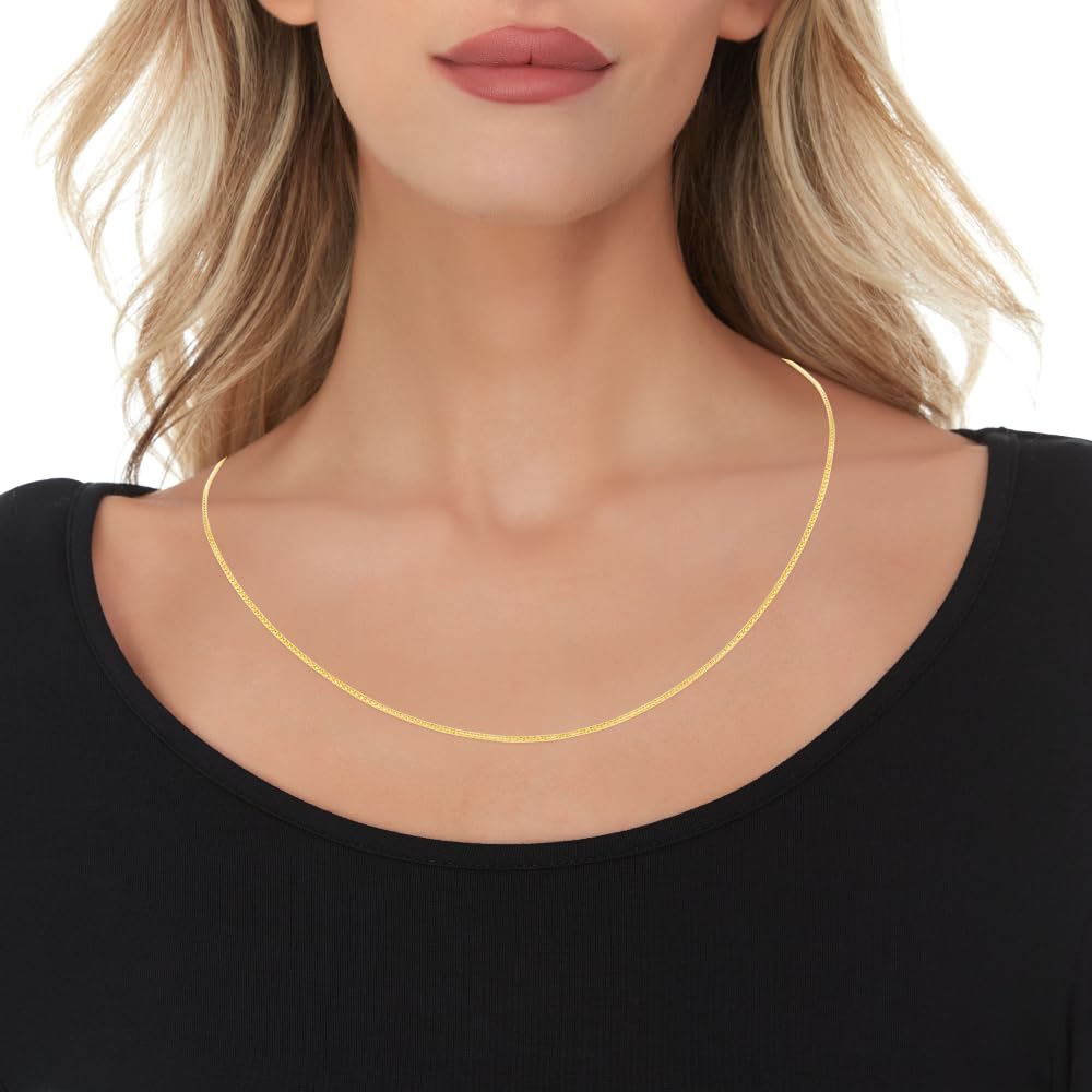 14K Yellow Gold, White Gold, or Rose Gold 1.5mm Adjustable Popcorn Chain Necklace with Heart Charm - 22 Inch - Perfect for Valentine's Day, Anniversary Gifts & Everyday Elegance