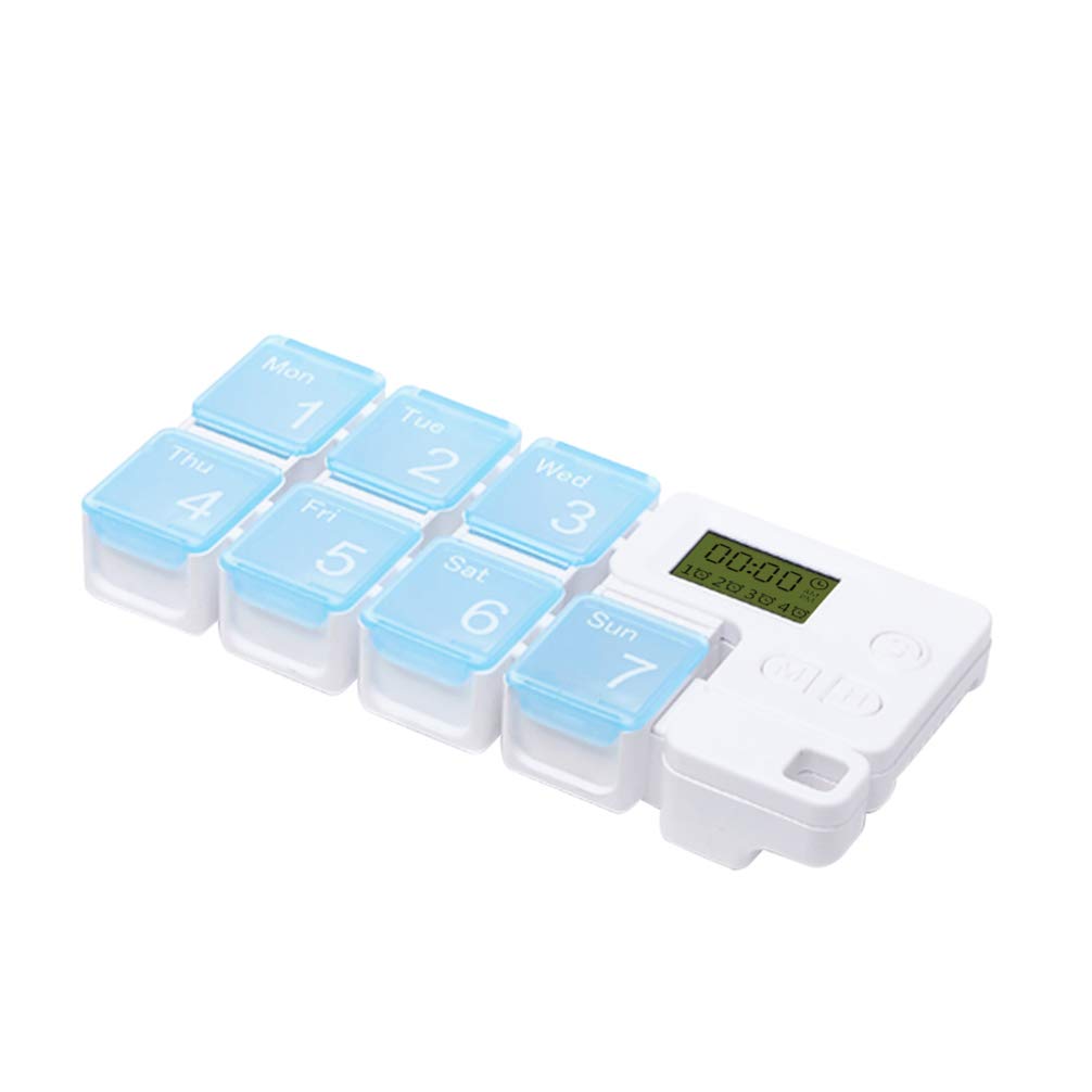 Healifty 7-Compartment Travel Medicine Organizer - Portable Pill Dispenser Case for Daily Medication Storage | Perfect for Vacations, Business Trips & Outdoor Adventures