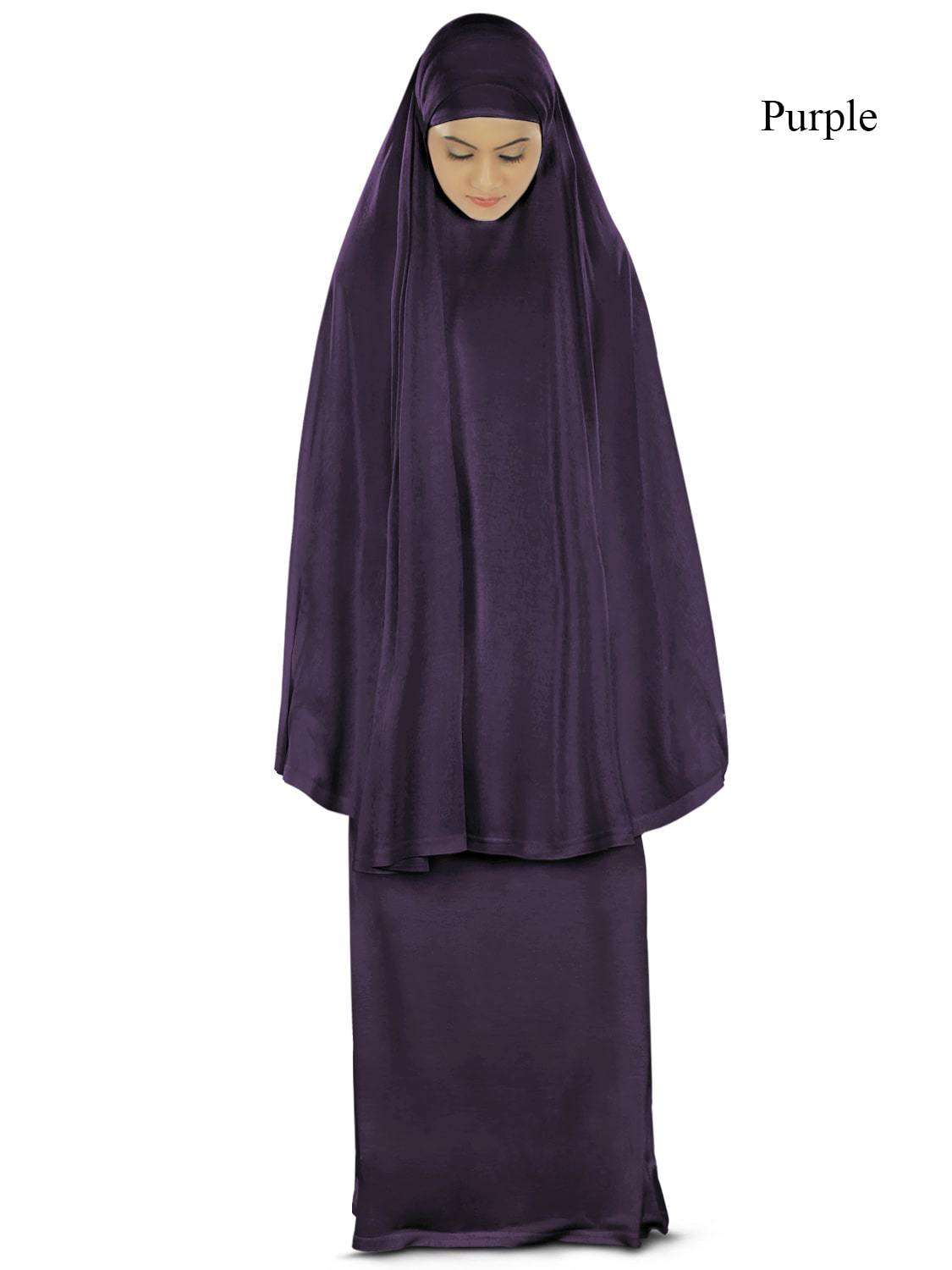 Dua Prayer Set for Women - Soft Viscose Jersey Khimar & Long Skirt - Islamic Modest Outfit for Prayer, Mosque & Daily Wear
