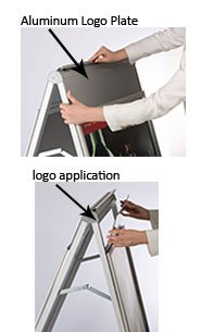 30x40 Euro Style A Board Sign Holder with Logo Plates | Double Snap Frames for 30x40 Poster Signs | Perfect for Retail Stores, Restaurants & Outdoor Advertising