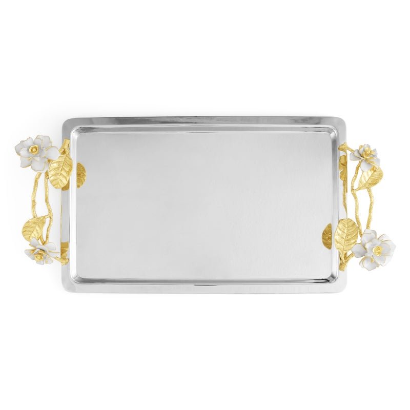 Elegant Gardenia Serving Tray - Bamboo Wood Cheese Board & Charcuterie Platter for Entertaining, Weddings, and Home Decor | Perfect for Cheese, Fruits, and Appetizers