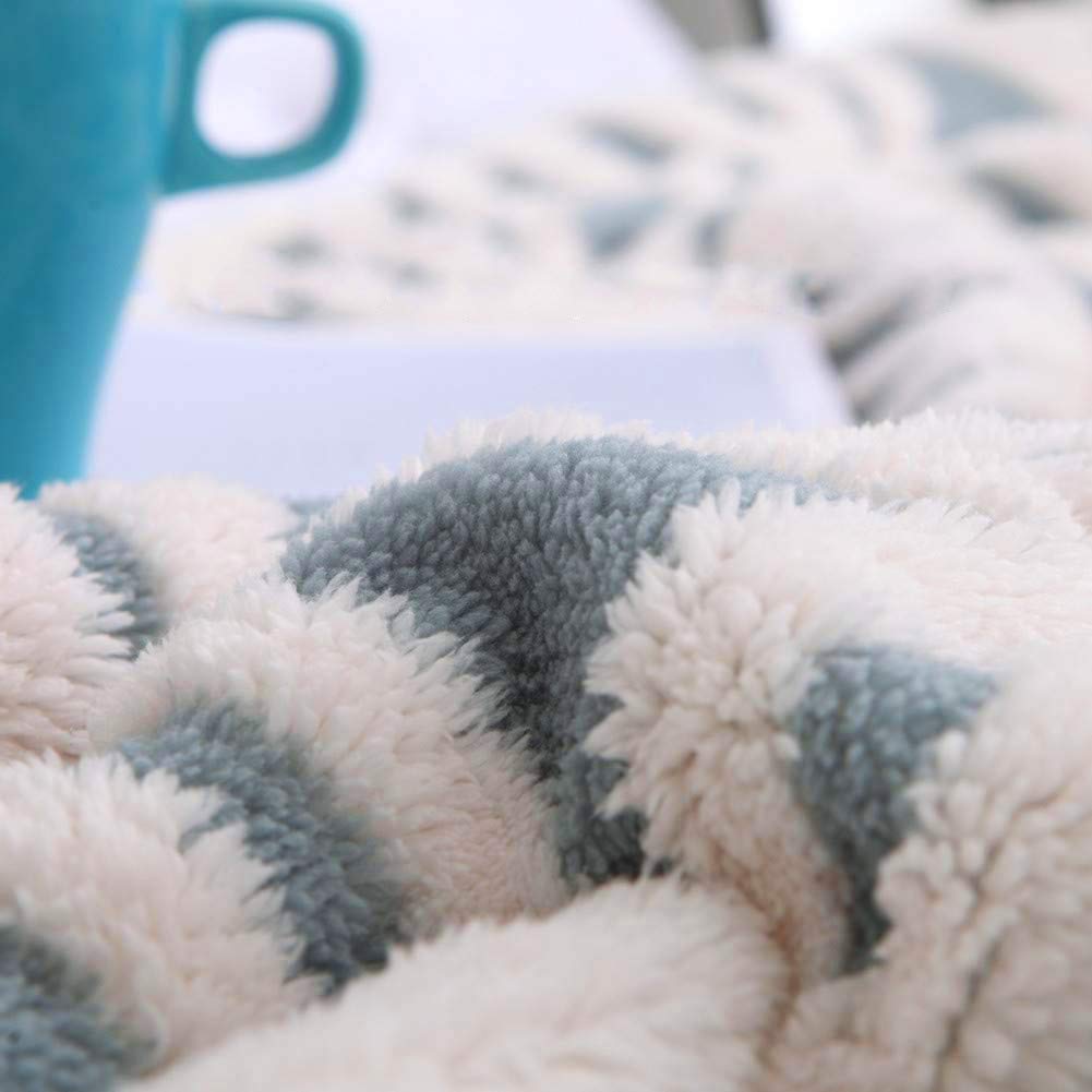 LOMAO Sherpa Fleece Blanket - Ultra Soft & Fuzzy Dual Sided Throw Blanket for Couch, Sofa & Bed - Light Blue 51x63 Inch - Perfect for Cozy Nights, Movie Time & Home Decor