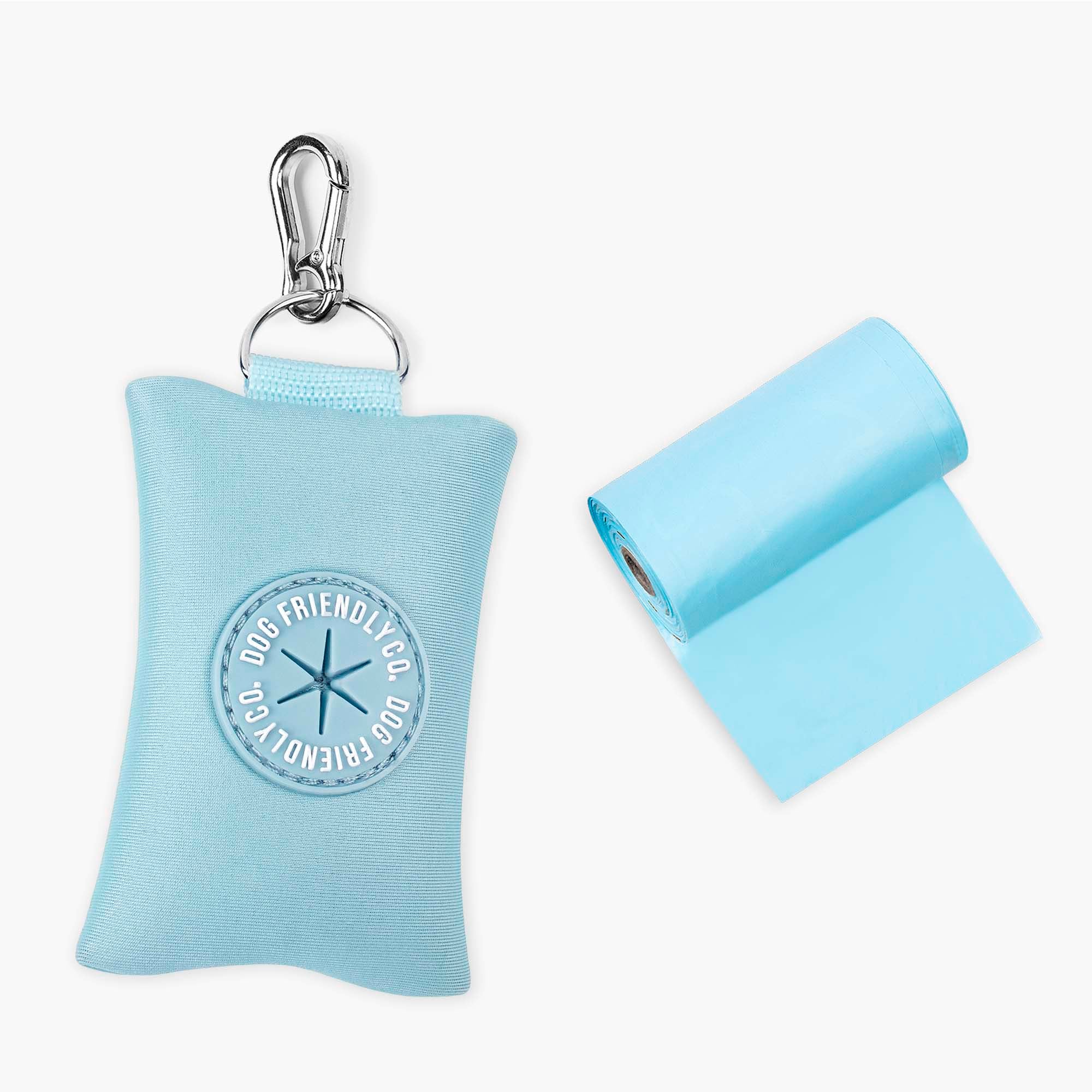 Eco-Friendly Dog Poop Bag Holder - Sky Blue | Leak-Proof & Hands-Free Dispenser for Walking, Hiking, and Outdoor Adventures with Your Pet