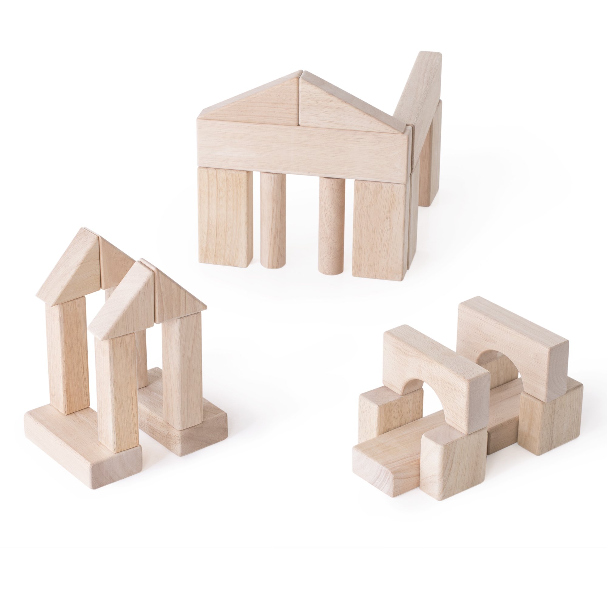 Guidecraft Unit Blocks Set A - 28 Piece Wooden Building Blocks for Kids | STEM Learning Educational Toys | Standard Block Play Set for Preschool & Kindergarten Classroom Activities