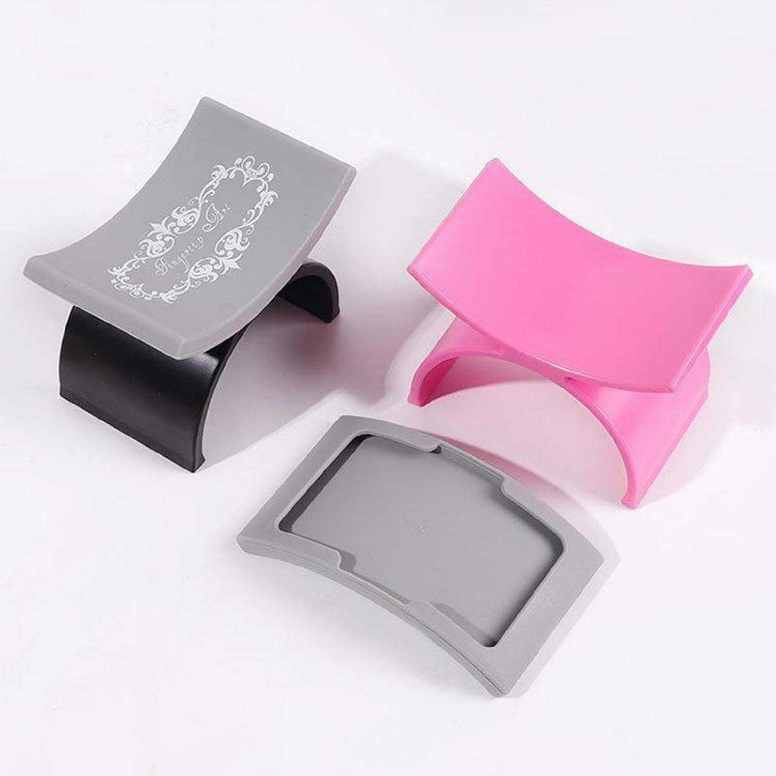 GAH Silicone Hand Rest Cushion for Nail Art - Ergonomic Arm Support Pillow for Manicure & Pedicure (Rose Red) - Perfect for Salon Professionals & DIY Nail Care at Home