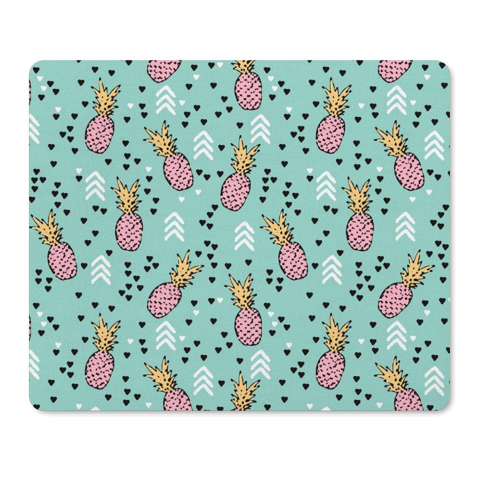 Hawaiian Tropical Pineapple Mouse Pad - Non-Slip Waterproof Gaming Mouse Mat, Durable & Fashionable for Home & Office Use (18x22cm) - Perfect for PC, Laptop, Workstation & Gaming Setup