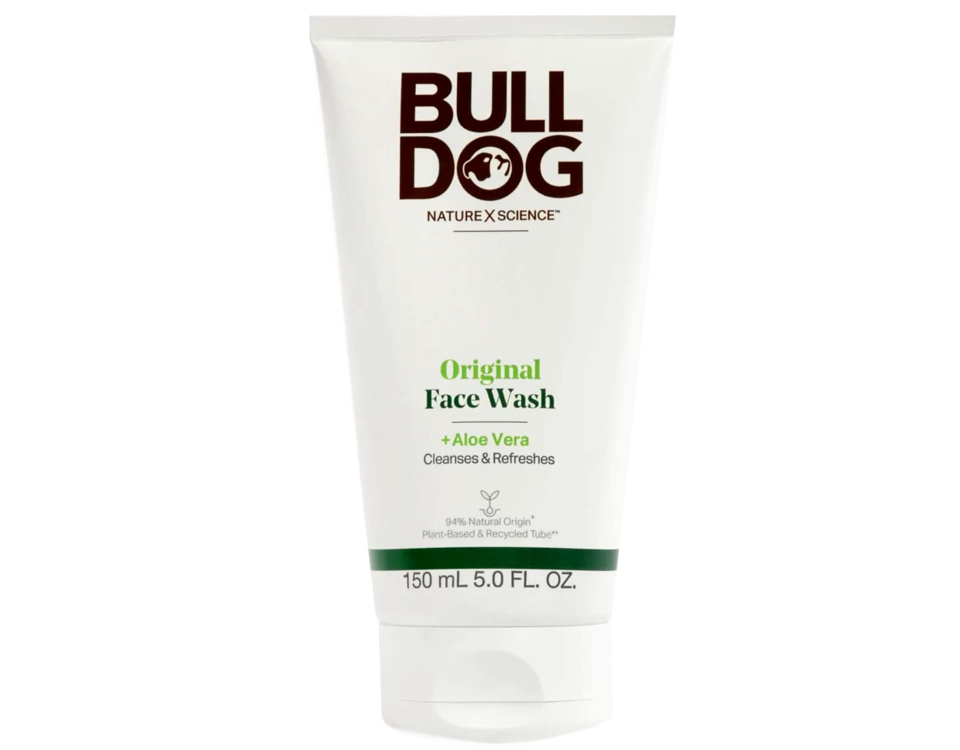Bulldog Original Face Wash for Men - Natural Skincare Cleanser, 5 Oz (1 Pack) - Gentle Daily Cleansing for Oily & Sensitive Skin
