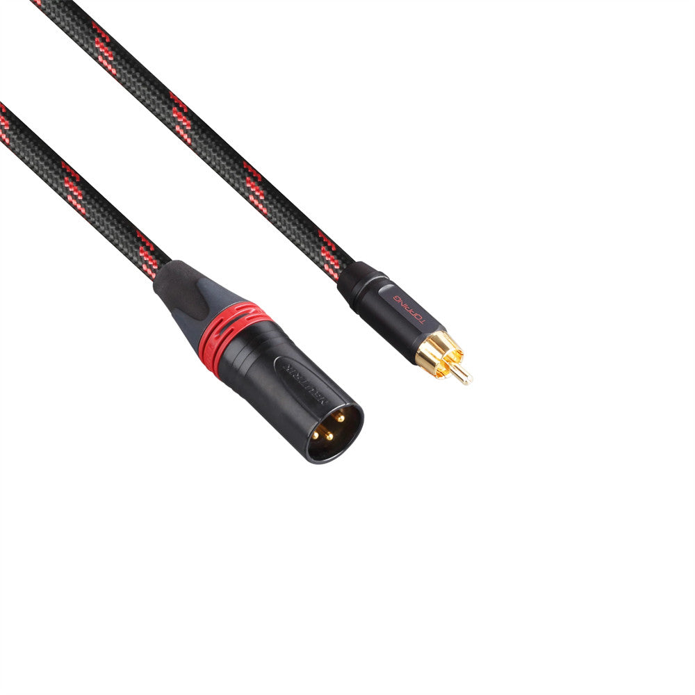 Premium TOPPING TCRX1 Fever Audio Cable - Double RCA to XLR Male Balanced Cable for Studio, Home Theater & Professional Audio Systems