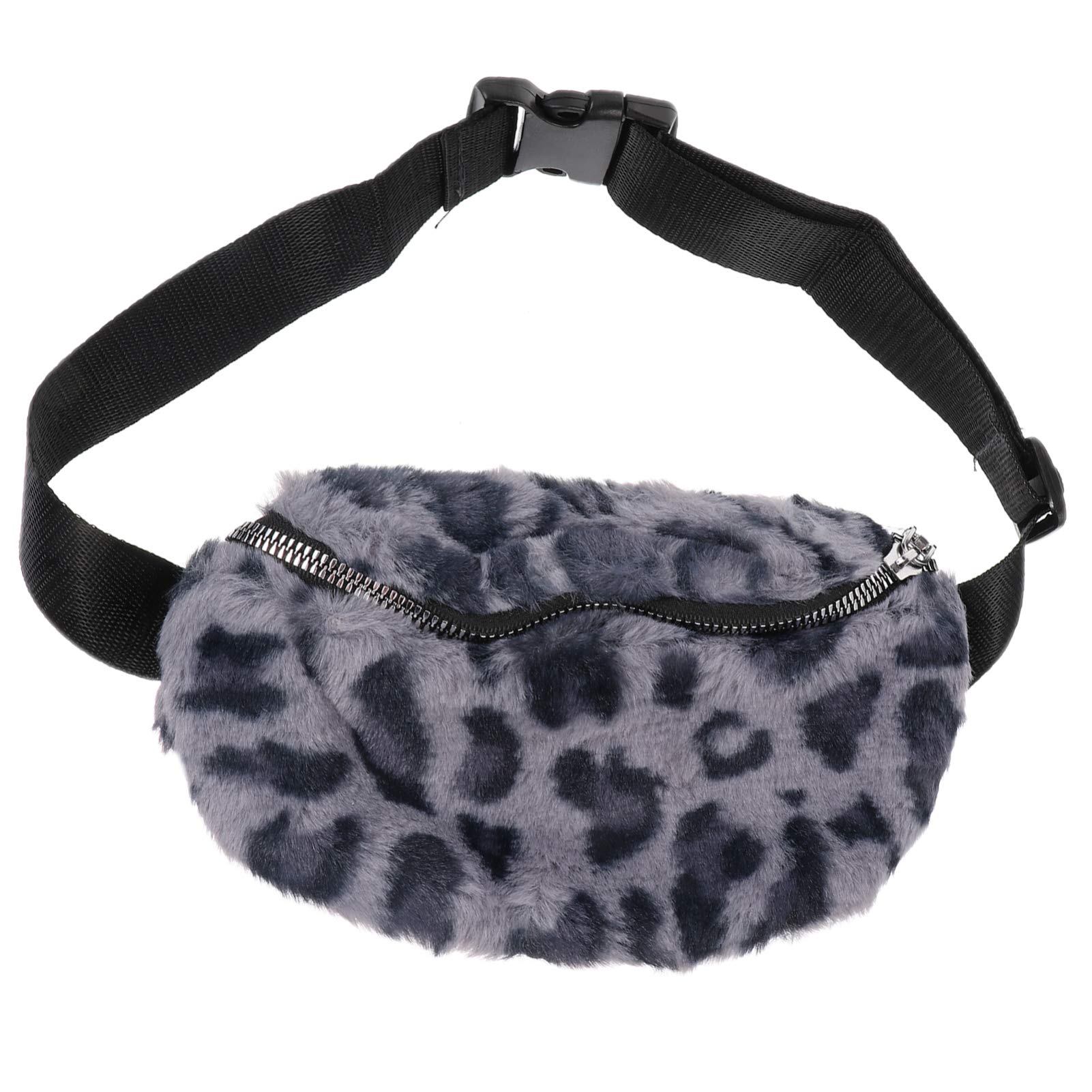 Trendy Leopard Print Kids Fanny Pack - Faux Fur Waist Bag for Girls, Adjustable Belt Bum Bag, Soft Plush Purse - Perfect for School, Travel, and Outdoor Adventures