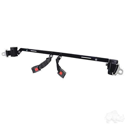 Red Hawk Seatbelt Bracket & Hardware Kit with 2 Seatbelts - Universal Car Seat Belt Replacement for Trucks, SUVs, and Classic Cars - Perfect for Off-Roading, Racing, and Vehicle Restoration Projects