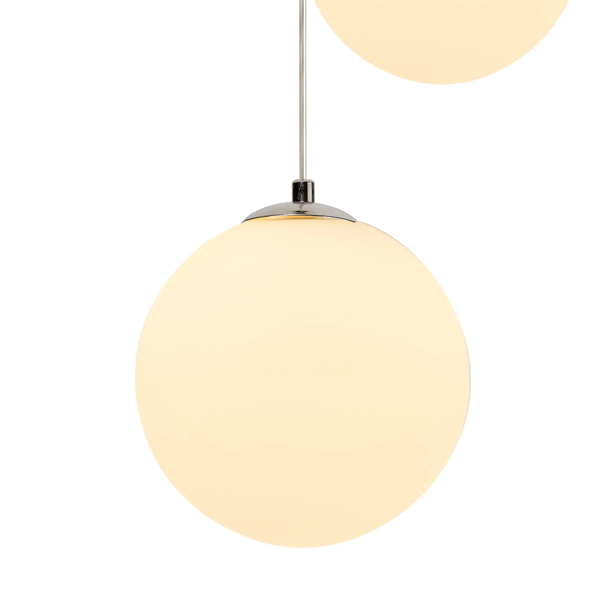 Austin 31cm Round Glass Pendant Light Fixture with 3 G9 Bulb Sockets - Perfect for Kitchen Island, Dining Room, and Modern Home Lighting