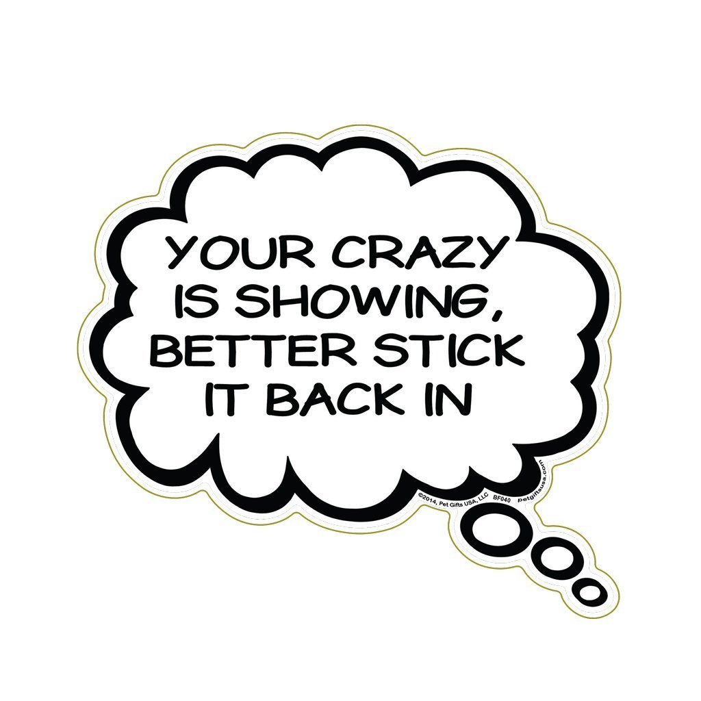 Funny Kitchen Magnet - Your Crazy Is Showing, Better Stick That Back In - Perfect for Fridge, Office & Gifts - Humorous Home Decor