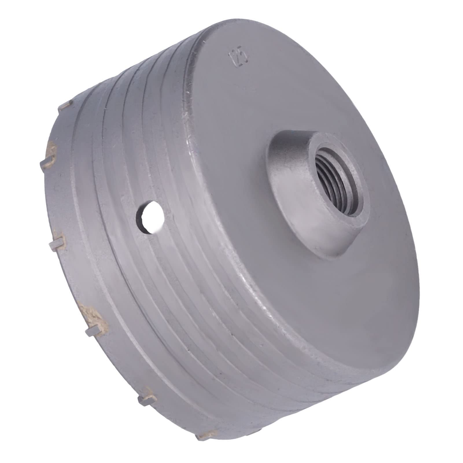 5-Inch Carbide Hole Saw for Concrete - Heavy Duty 125mm Diamond Drill Bit for AC Installation, HVAC Ductwork & Masonry Work