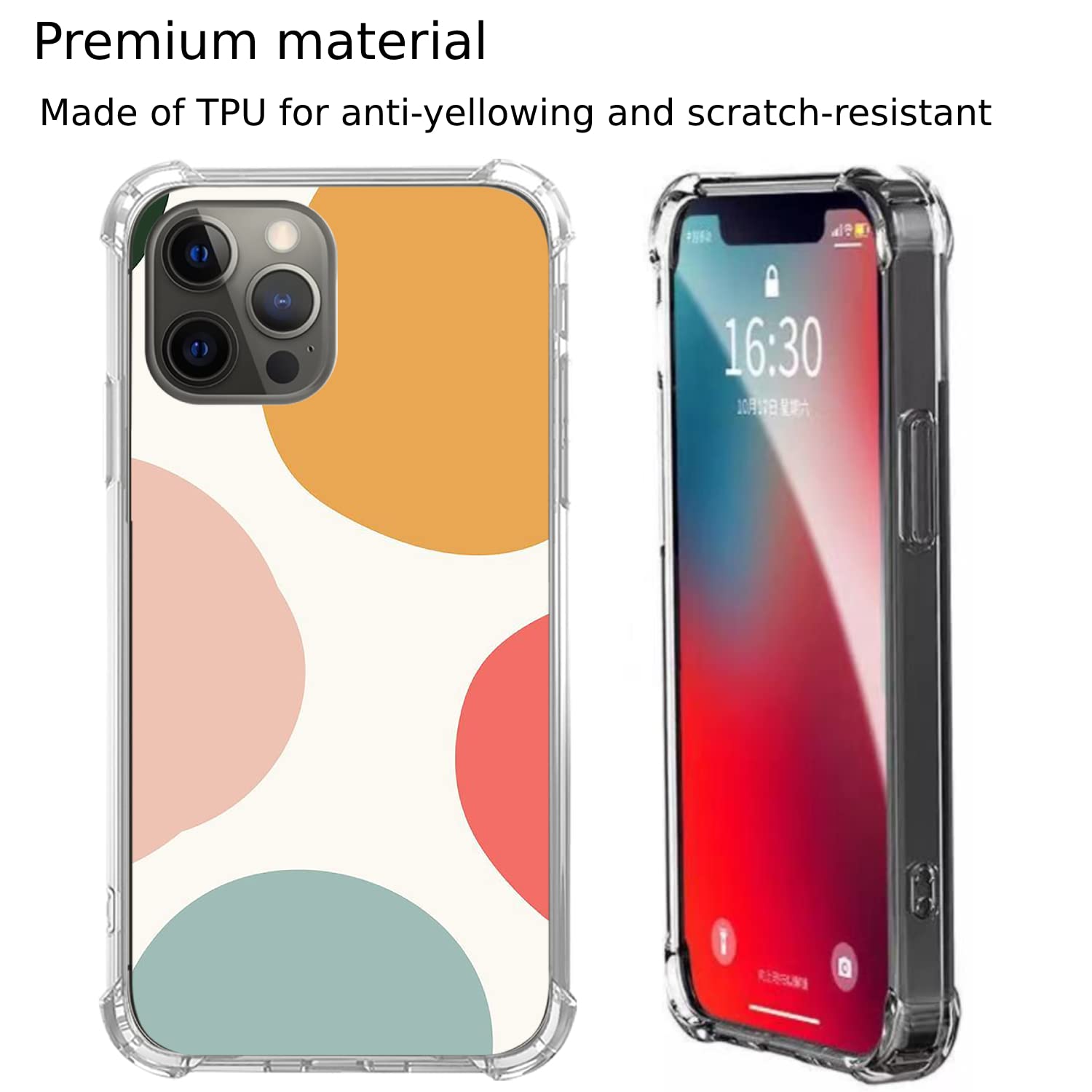 Abstract Colorful Boho Phone Case for iPhone 12/12 Pro - Trendy TPU Bumper Cover with Unique Design | Perfect for Everyday Protection & Style Enhancement