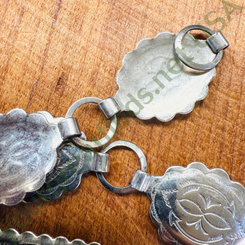 Vintage Western Concho Belt - Authentic Costume Grade Silver Solver Buckle for Cowboy & Rodeo Outfits | Perfect for Halloween, Cosplay, and Western Theme Parties