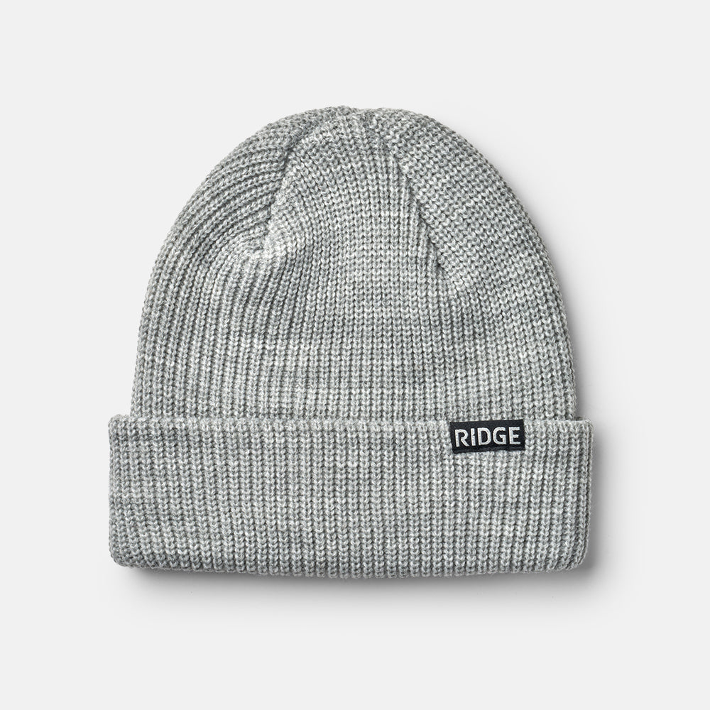 Ridge Classic Cuffed Beanie - Gunmetal Gray Winter Hat for Men & Women | Warm Knit Skull Cap for Outdoor Activities, Hiking, and Cold Weather Fashion