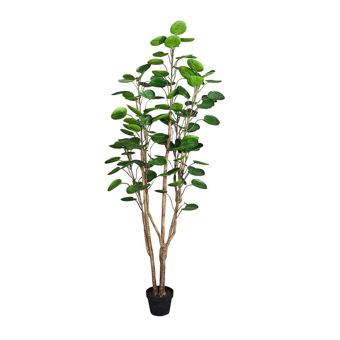 150cm Green Artificial Indoor Money Tree Fake Plant - Realistic Simulation Decorative Faux Tree for Home Office Living Room Bedroom Decor