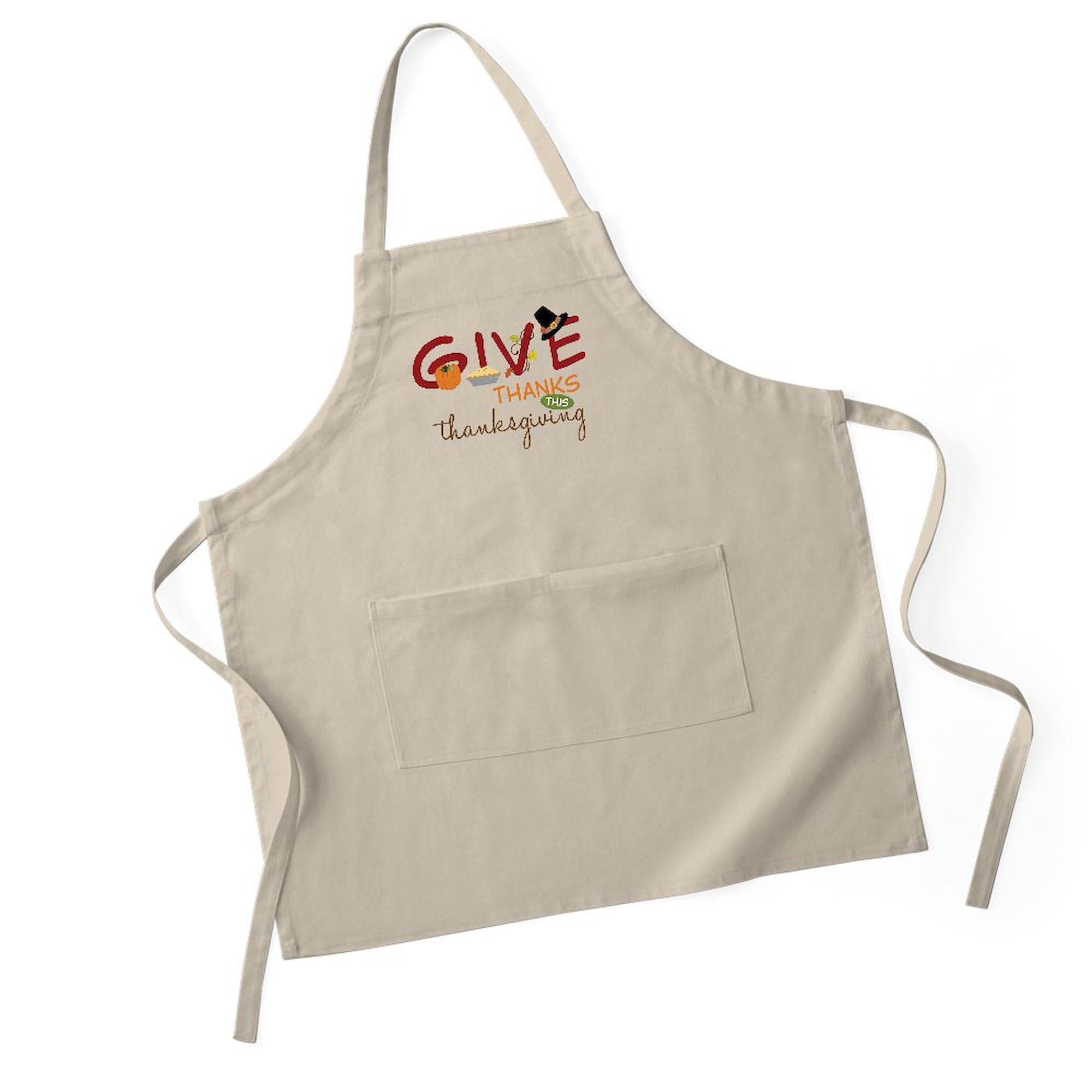 Thanksgiving Kitchen Apron with Pockets - Adjustable Grilling & Baking Apron for Cooking, BBQ, Holiday Hosting & Family Gatherings