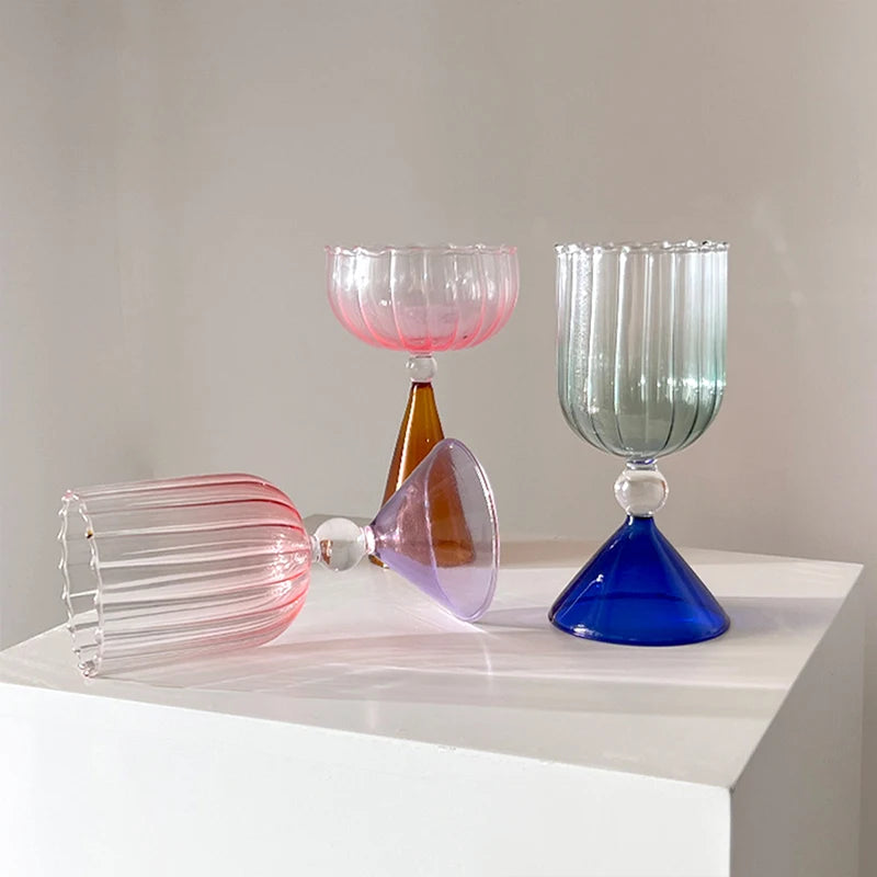 Elegant Cece Cocktail Glasses Set - Premium Crystal Glassware for Margaritas, Martinis & Mixed Drinks - Perfect for Home Bars, Parties & Wedding Receptions