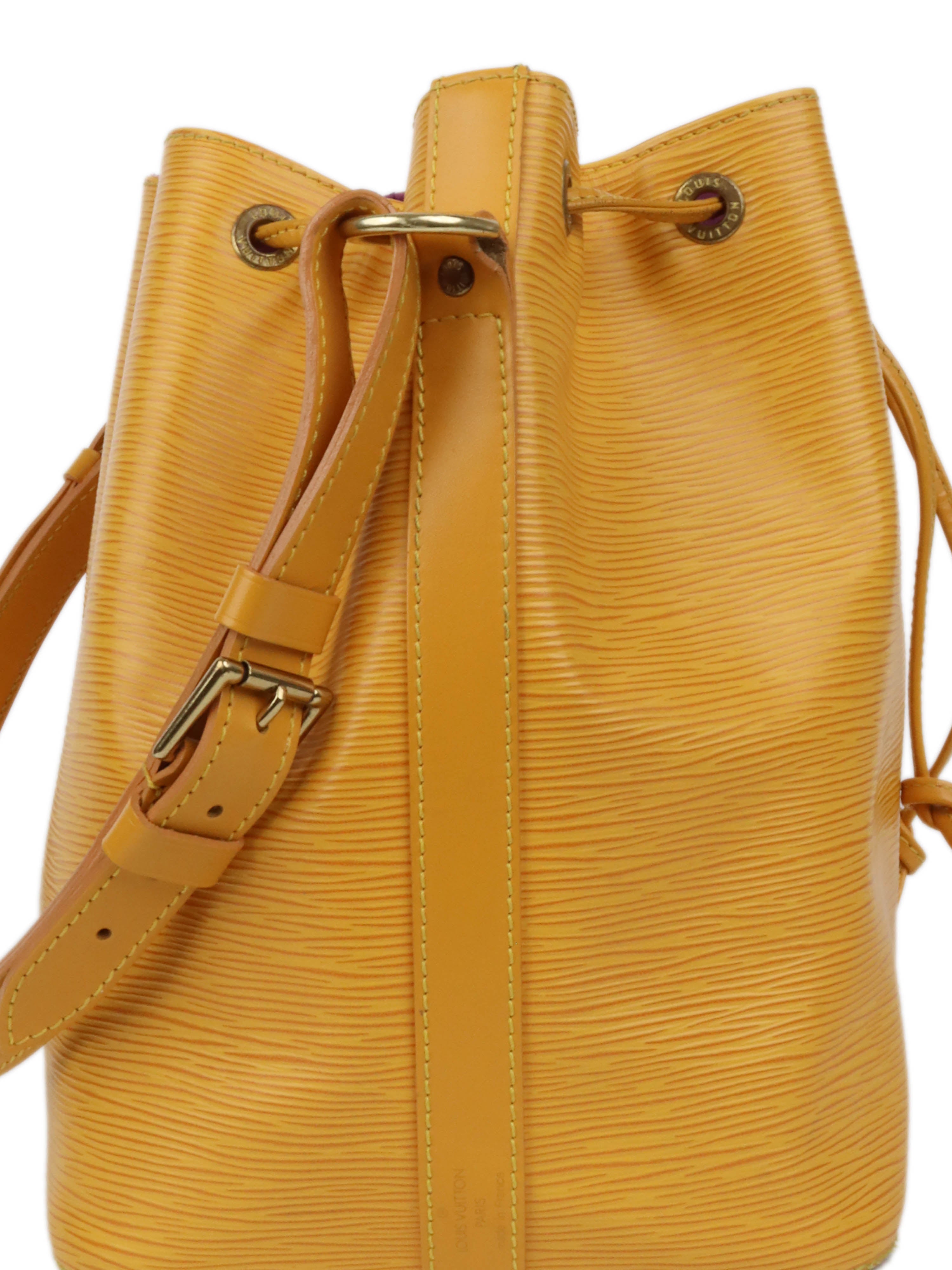 Louis Vuitton Yellow Epi Leather NeoNoe PM Bucket Bag for Women | Luxury Designer Handbag for Work, Travel & Everyday Use