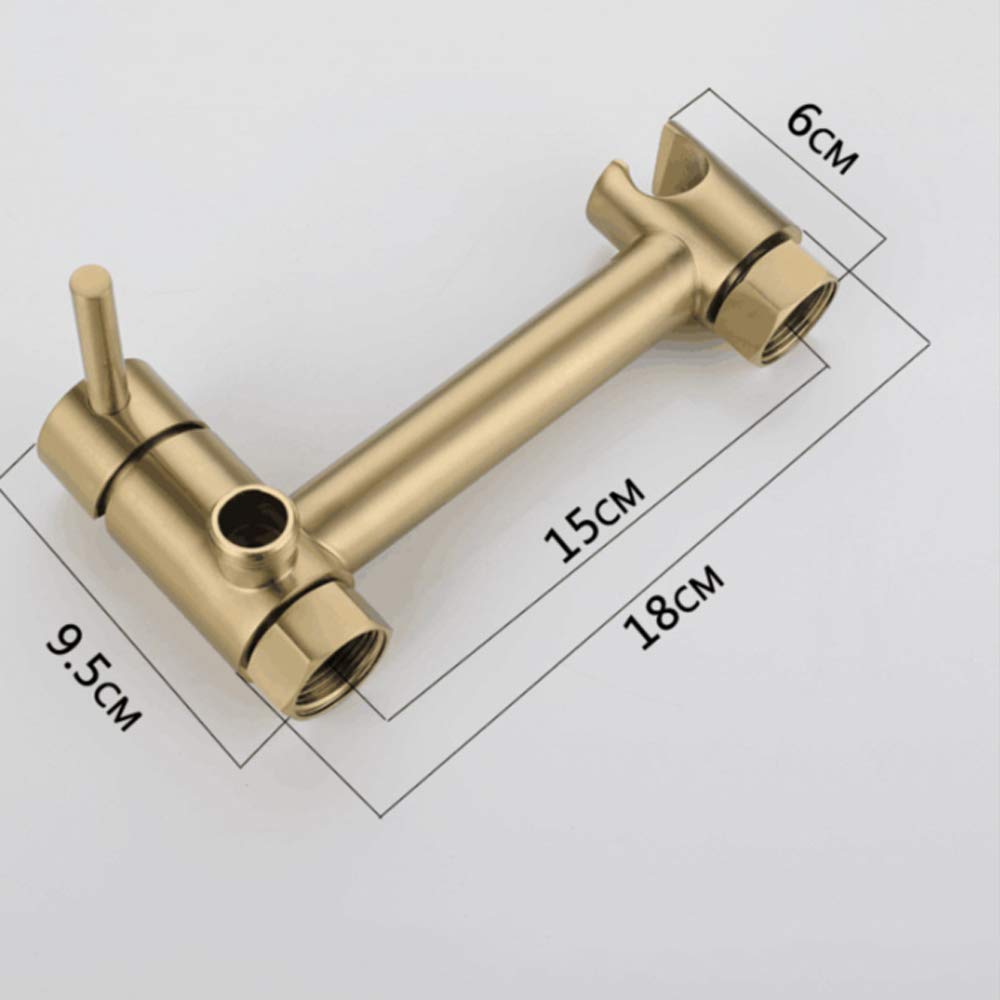 YHJZSM Handheld Bidet Sprayer for Toilet - Gold Brushed Brass Wall Mounted Bathroom Bidet Faucet with Leak-Proof Hose, Cold Water - Perfect for Modern Bathrooms, Hygienic Cleaning & Eco-Friendly Living