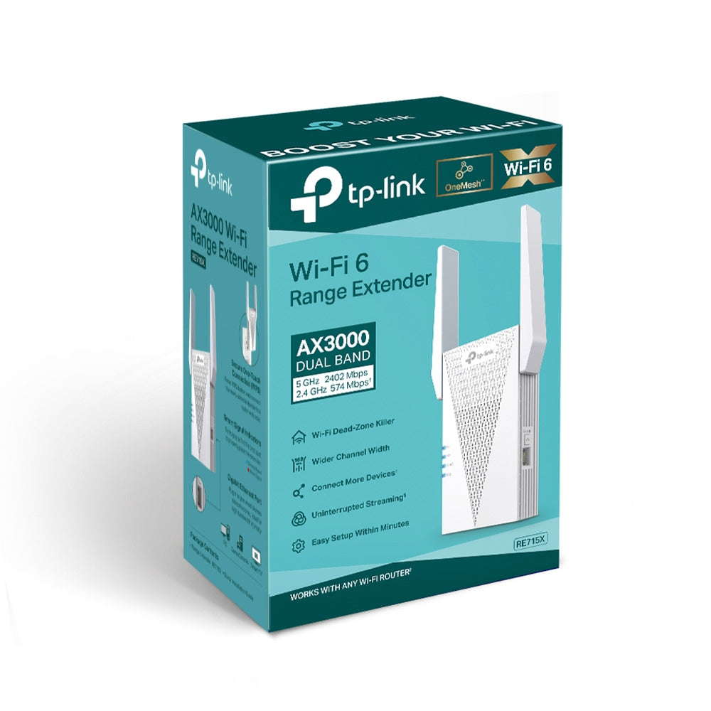 AX3000 Mesh Wi-Fi 6 Extender - High-Speed Wireless Internet Booster for Home & Office | Seamless Coverage for Gaming, Streaming & Smart Devices