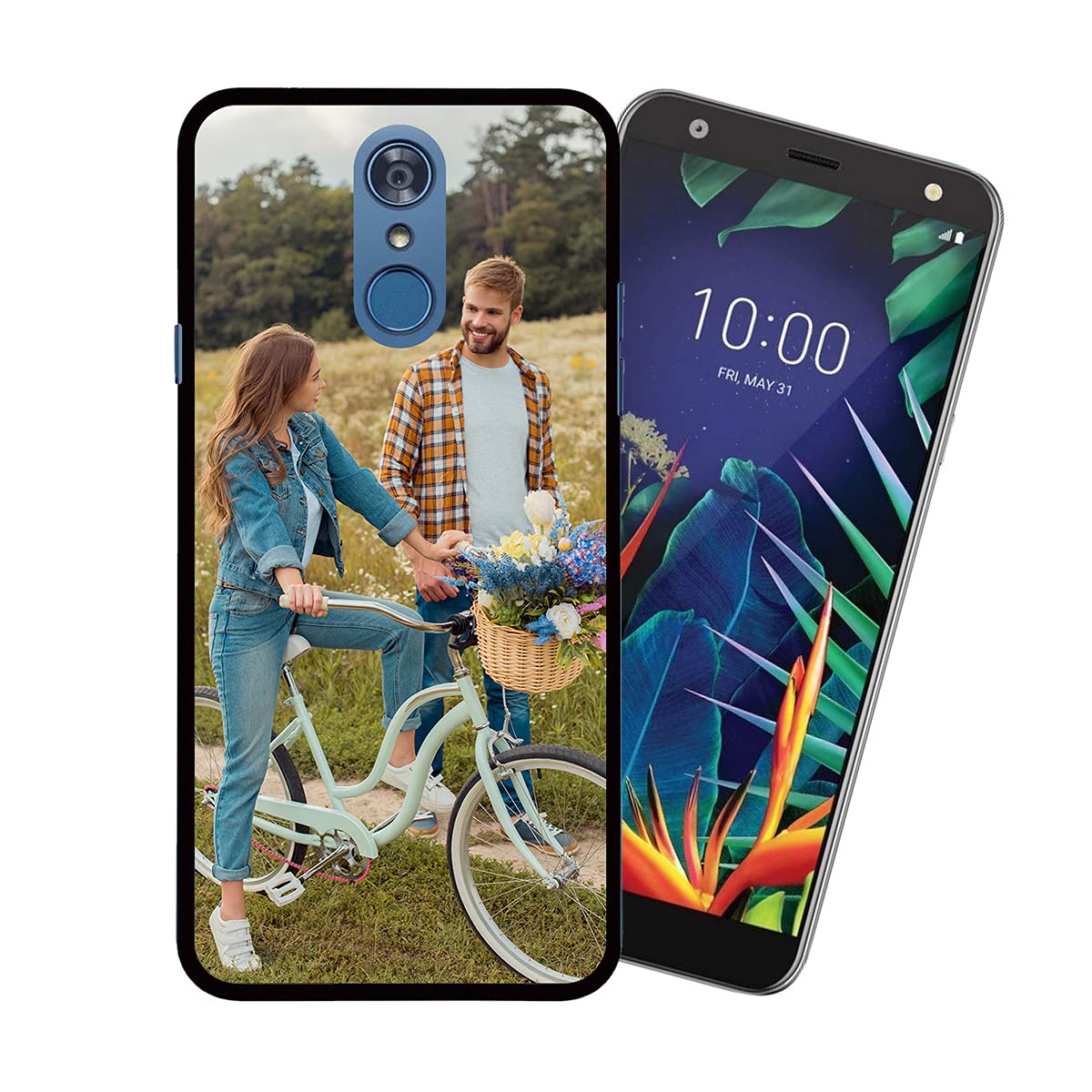 Customized Photo Case for LG K40 - Personalized Picture Phone Cover, Shockproof Silicone Case with Soft Candy Design - Perfect Christmas, Birthday & Thanksgiving Gift (Black) - Ideal for Everyday Protection, Travel & Special Occasions